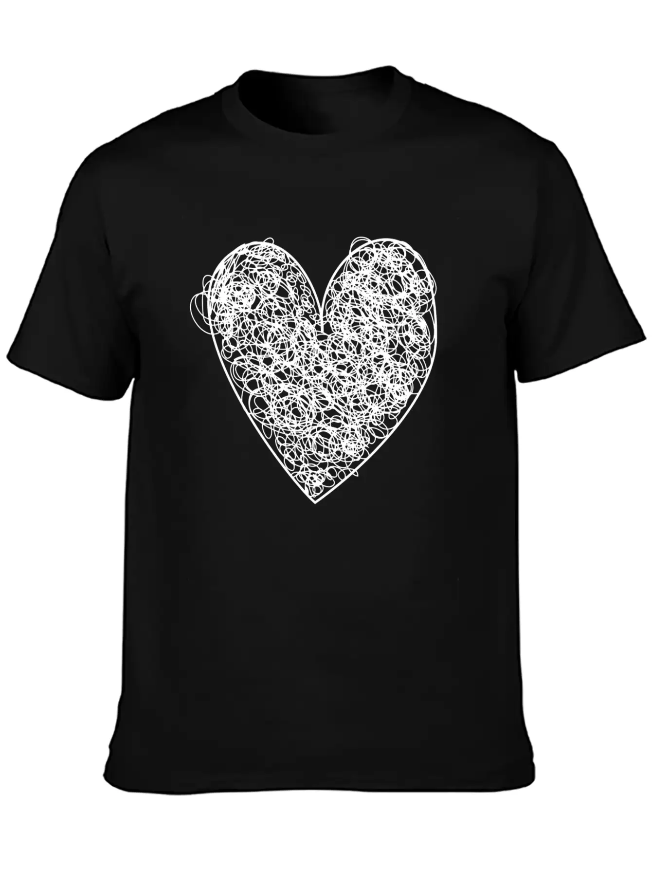 Heart Scribble Casual Graphic T-Shirt – Simple And Comfortable Daily Wear