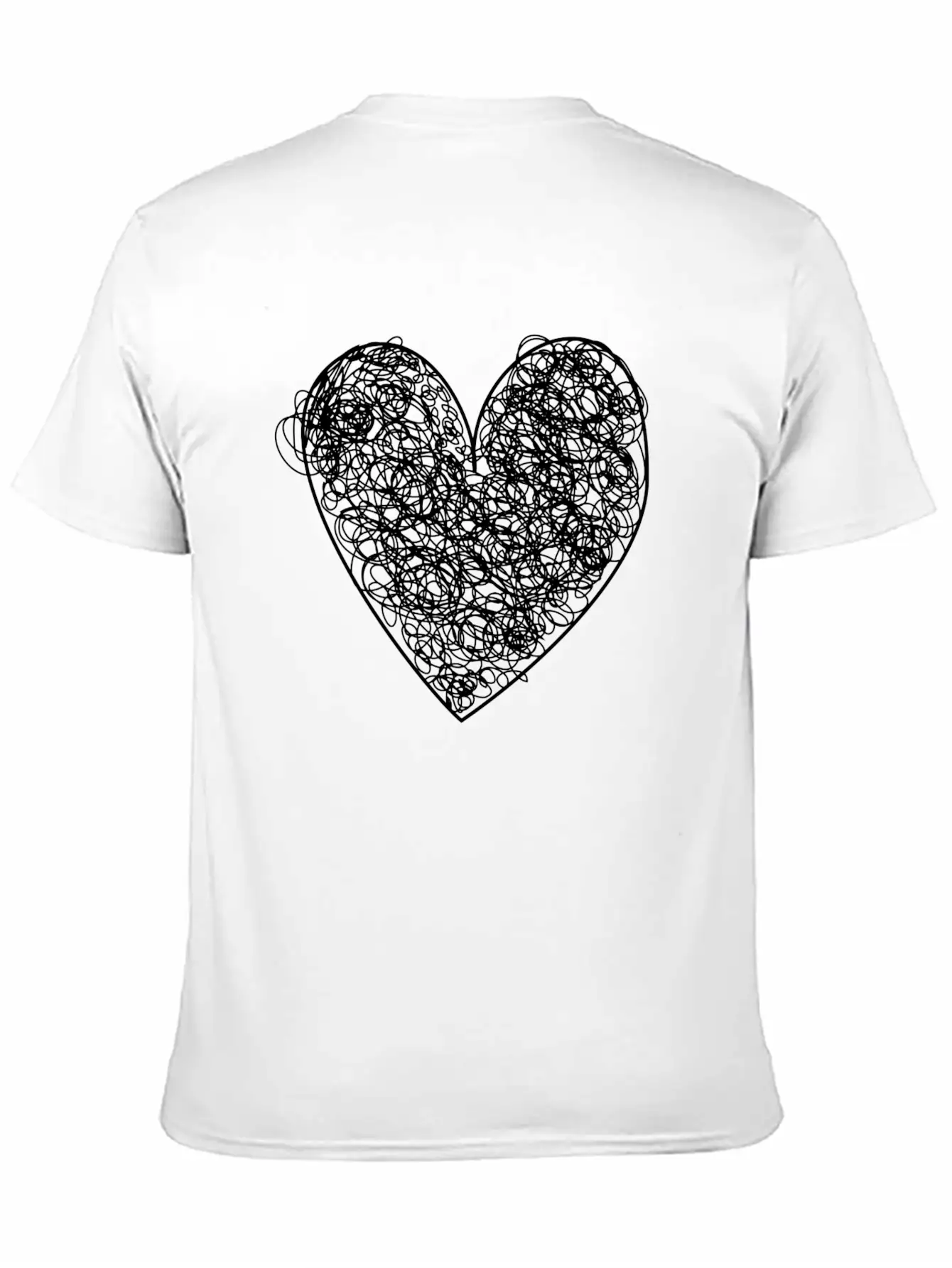 Heart Scribble Casual Graphic T-Shirt – Simple And Comfortable Daily Wear