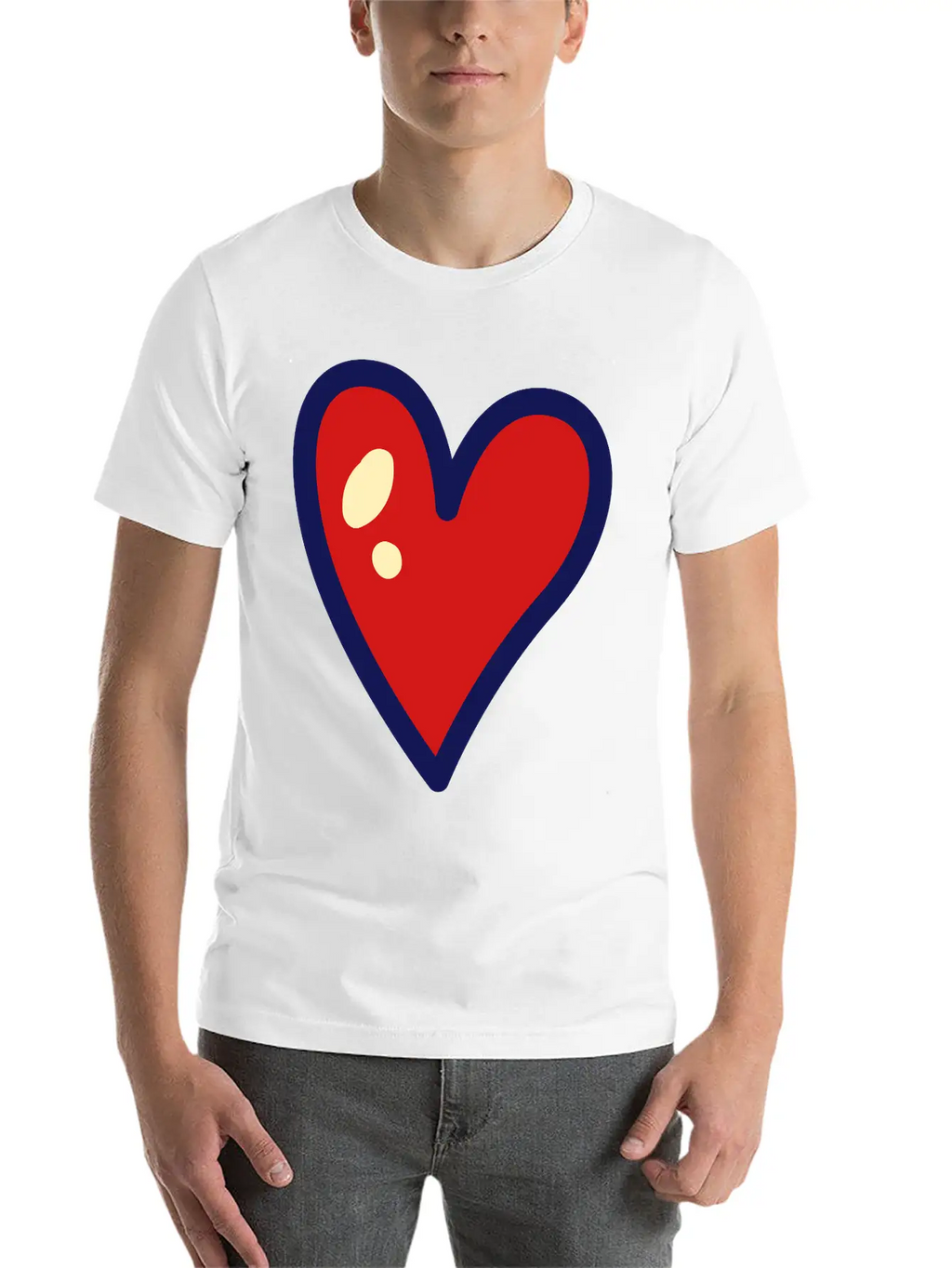 Heart Unisex Casual T-Shirt – Clean Design For Daily Comfort