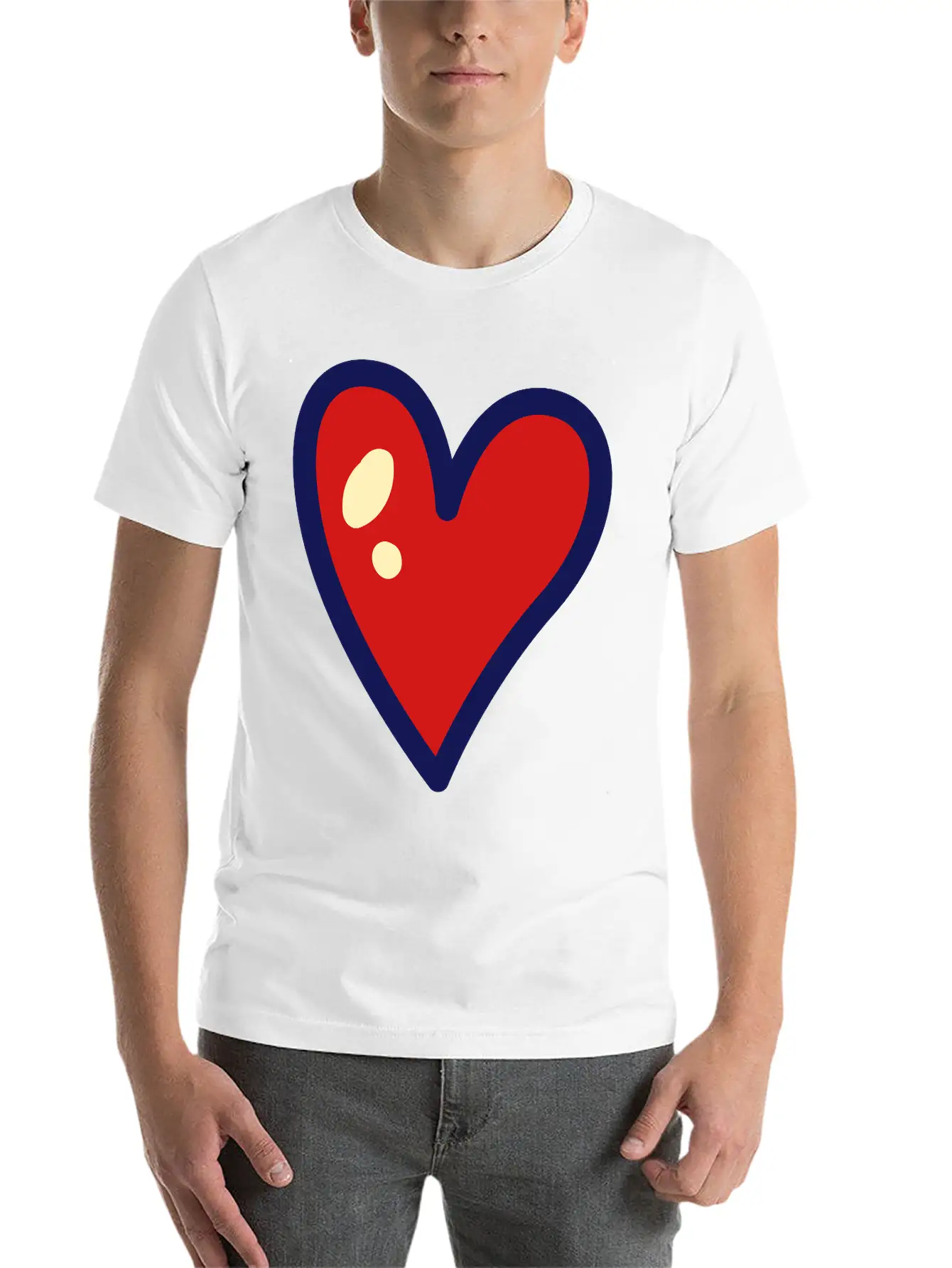 Heart Unisex Casual T-Shirt – Clean Design For Daily Comfort