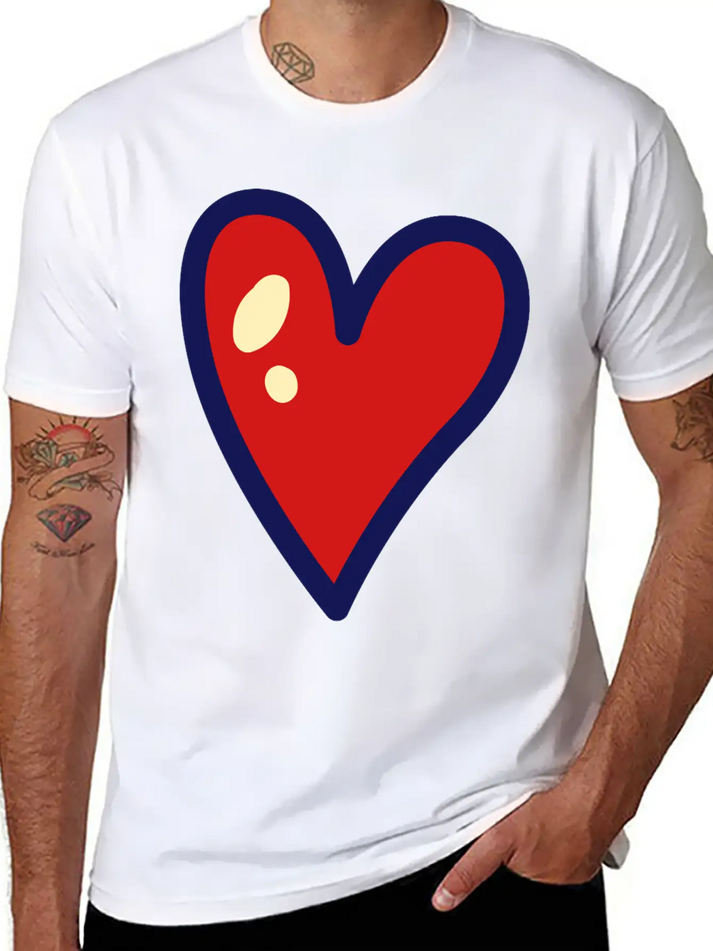 Heart Unisex Casual T-Shirt – Clean Design For Daily Comfort
