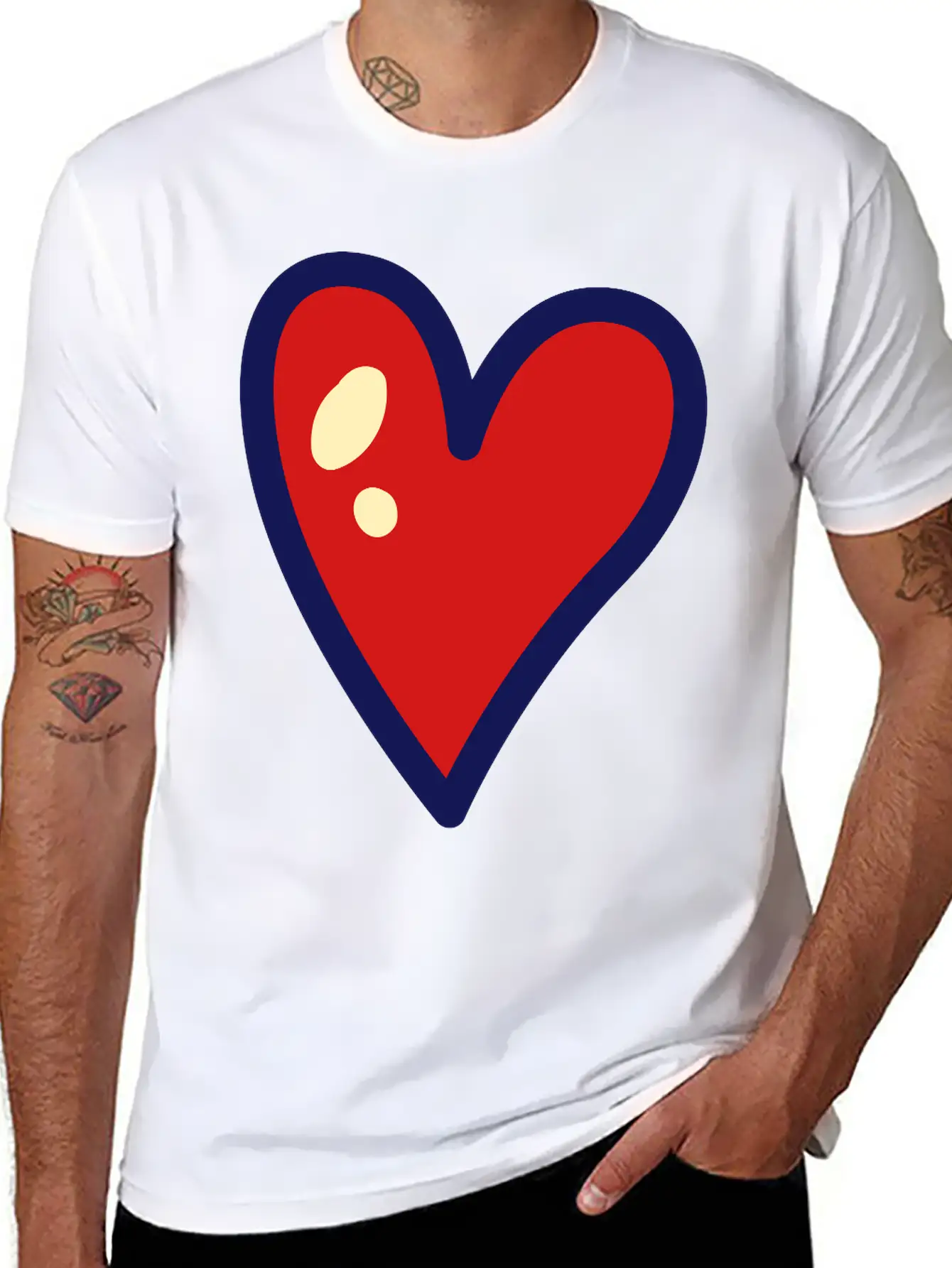 Heart Unisex Casual T-Shirt – Clean Design For Daily Comfort