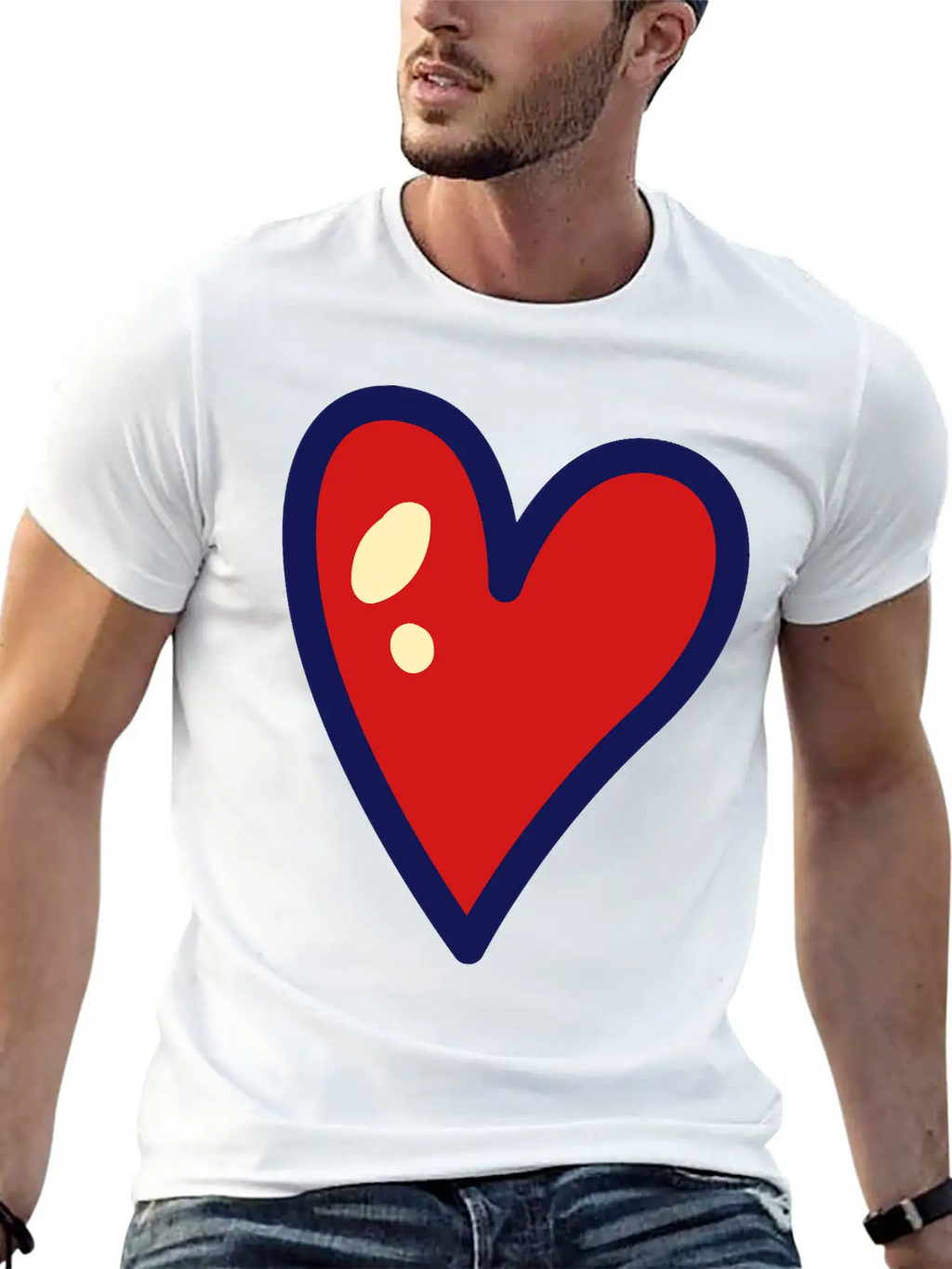 Heart Unisex Casual T-Shirt – Clean Design For Daily Comfort