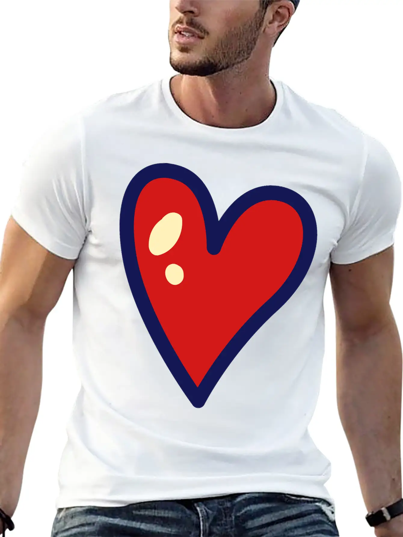 Heart Unisex Casual T-Shirt – Clean Design For Daily Comfort
