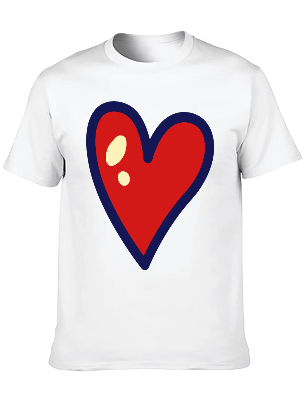 Heart Unisex Casual T-Shirt – Clean Design For Daily Comfort
