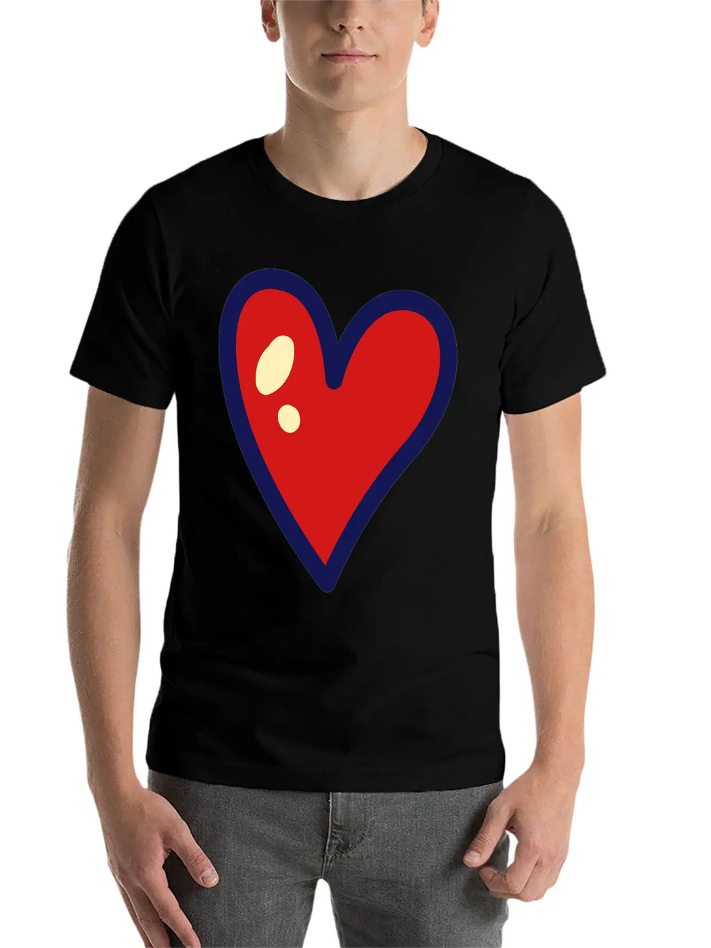 Heart Unisex Casual T-Shirt – Clean Design For Daily Comfort