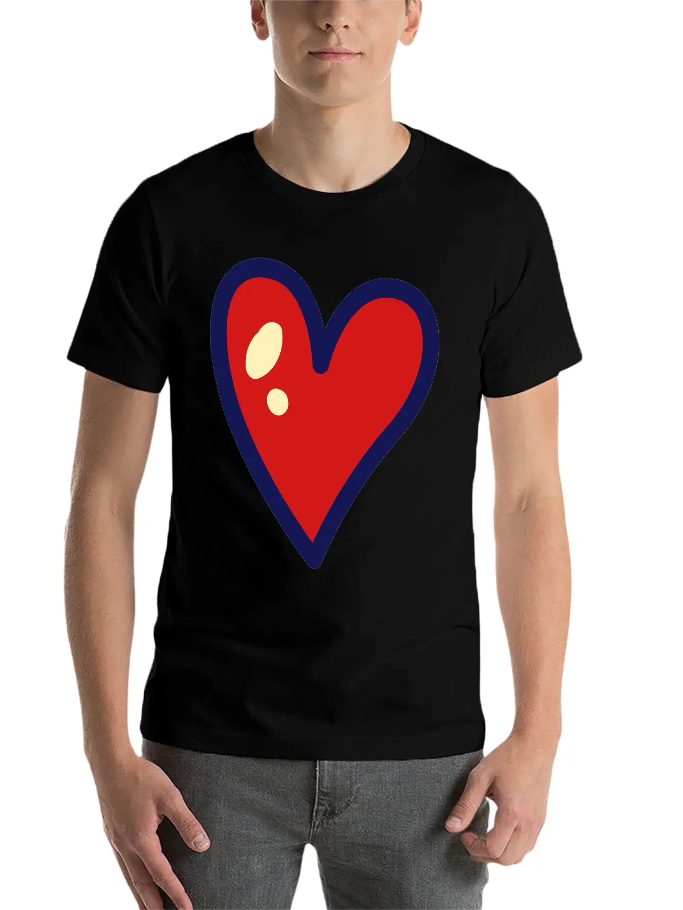 Heart Unisex Casual T-Shirt – Clean Design For Daily Comfort