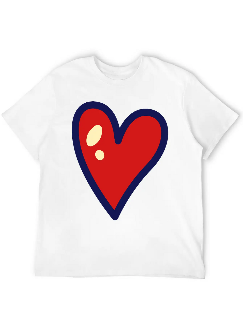 Heart Unisex Casual T-Shirt – Clean Design For Daily Comfort