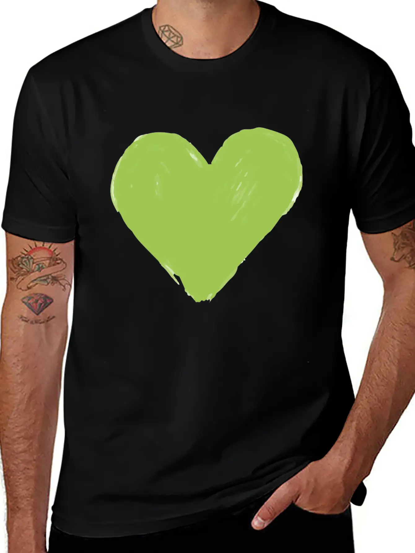 Heart Vegan Meatless Health Gift Unisex Short Sleeve Soft Cotton T-Shirt – Casual Everyday Wear