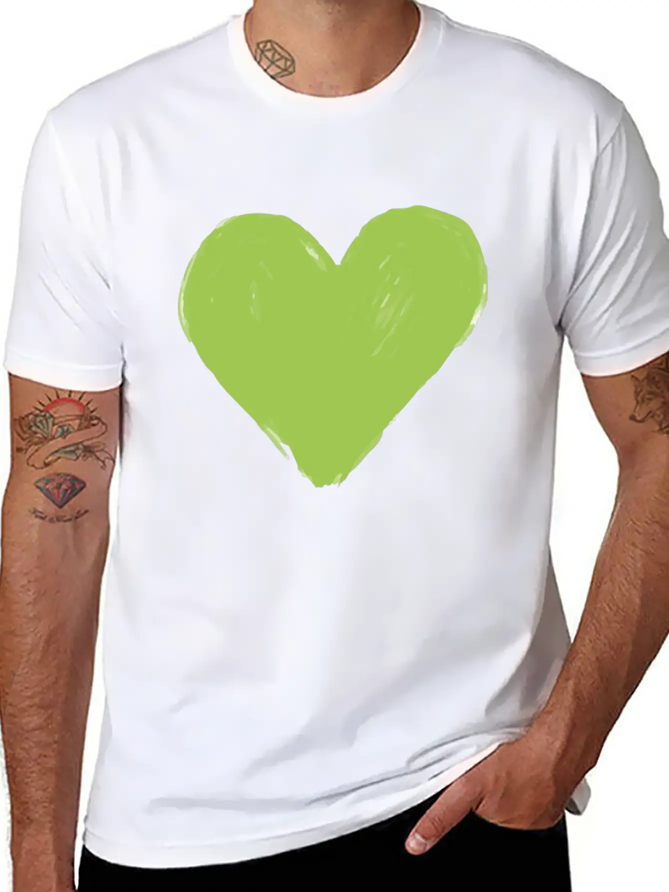 Heart Vegan Meatless Health Gift Unisex Short Sleeve Soft Cotton T-Shirt – Casual Everyday Wear