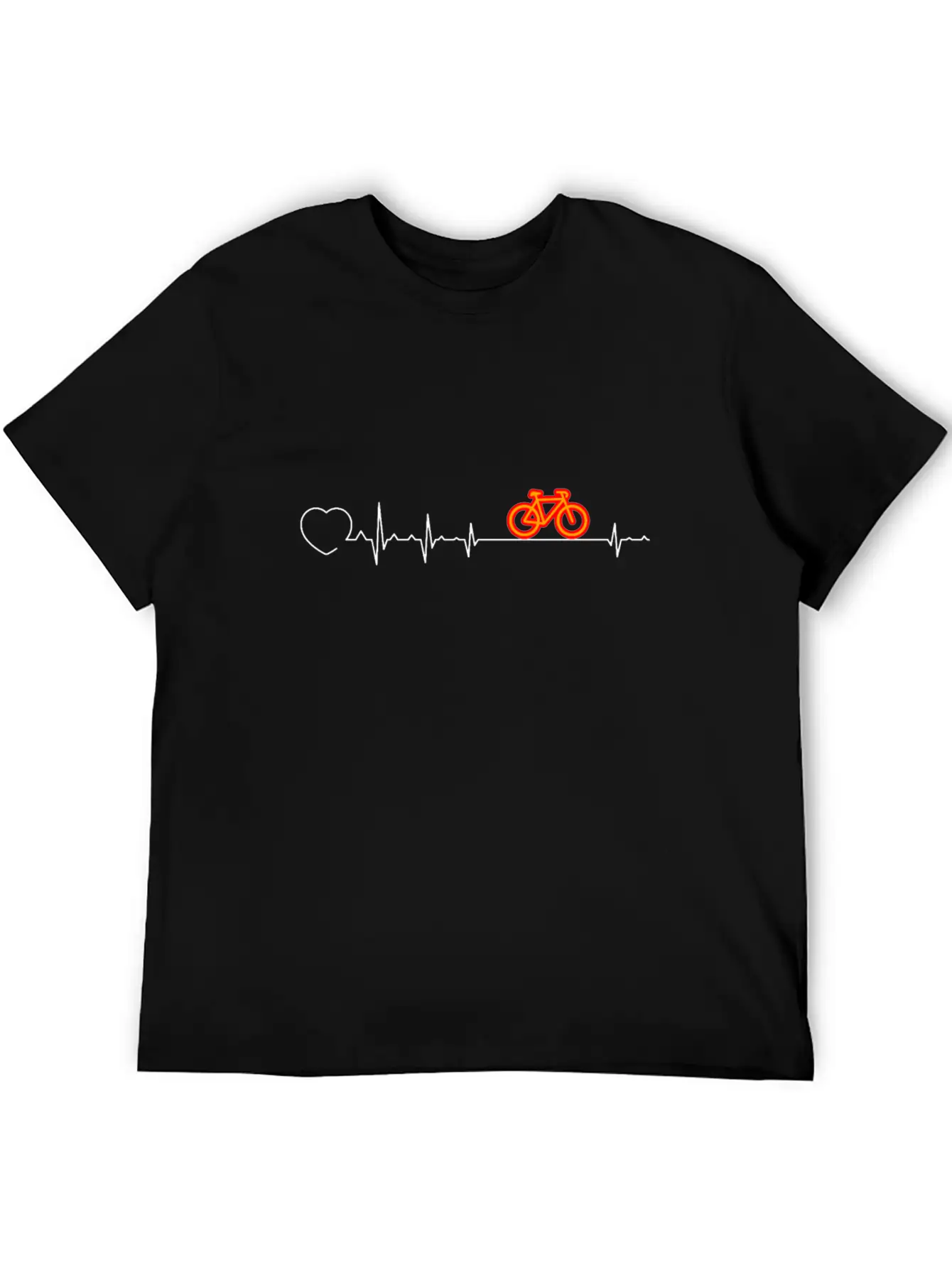 Heartbeat Bike, BMX, Cycling, Cycle Breathable Soft Cotton T-Shirt – Timeless Casual Look