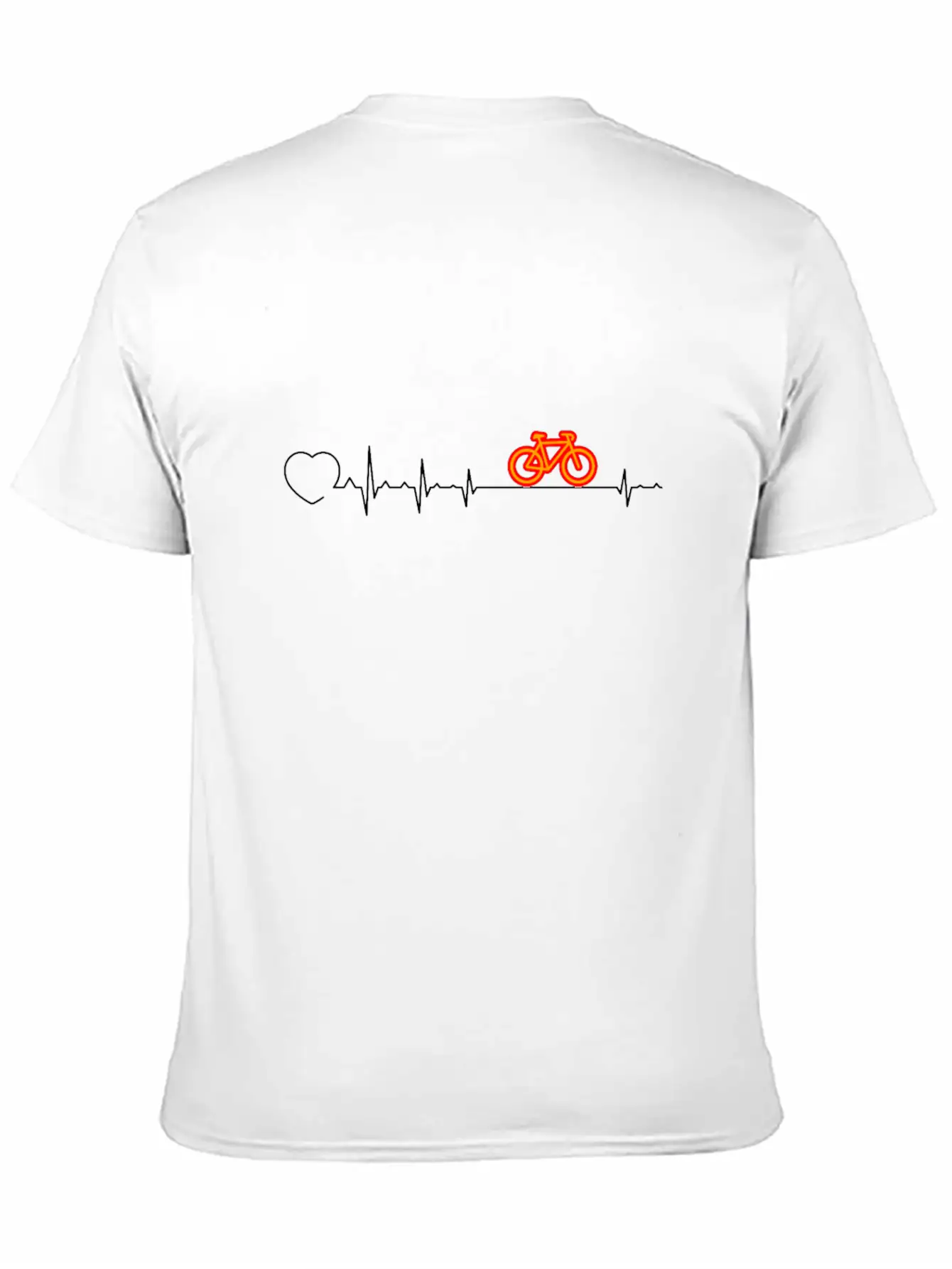 Heartbeat Bike, BMX, Cycling, Cycle Breathable Soft Cotton T-Shirt – Timeless Casual Look