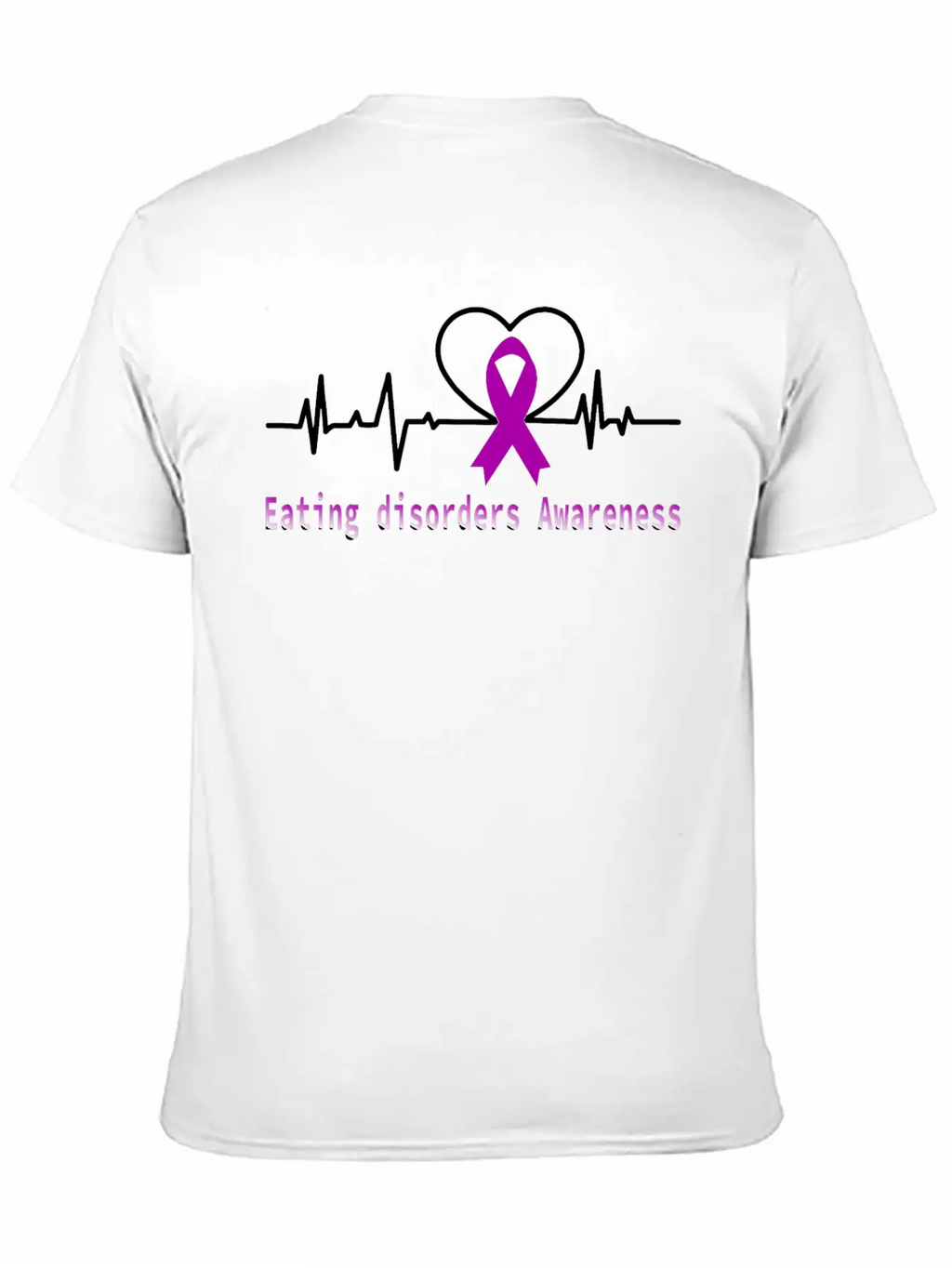 Heartbeat Eating Disorders Awareness / Eating Diso Essential Cotton Tee For Daily Outfits – Unisex Style