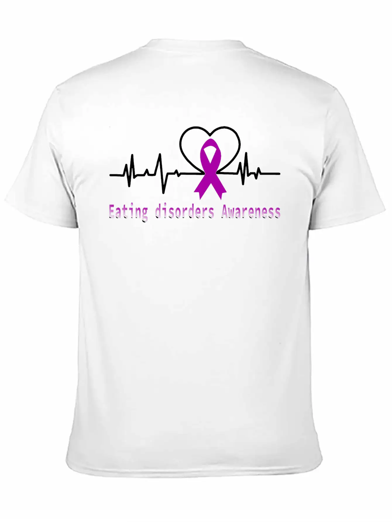 Heartbeat Eating Disorders Awareness / Eating Diso Essential Cotton Tee For Daily Outfits – Unisex Style