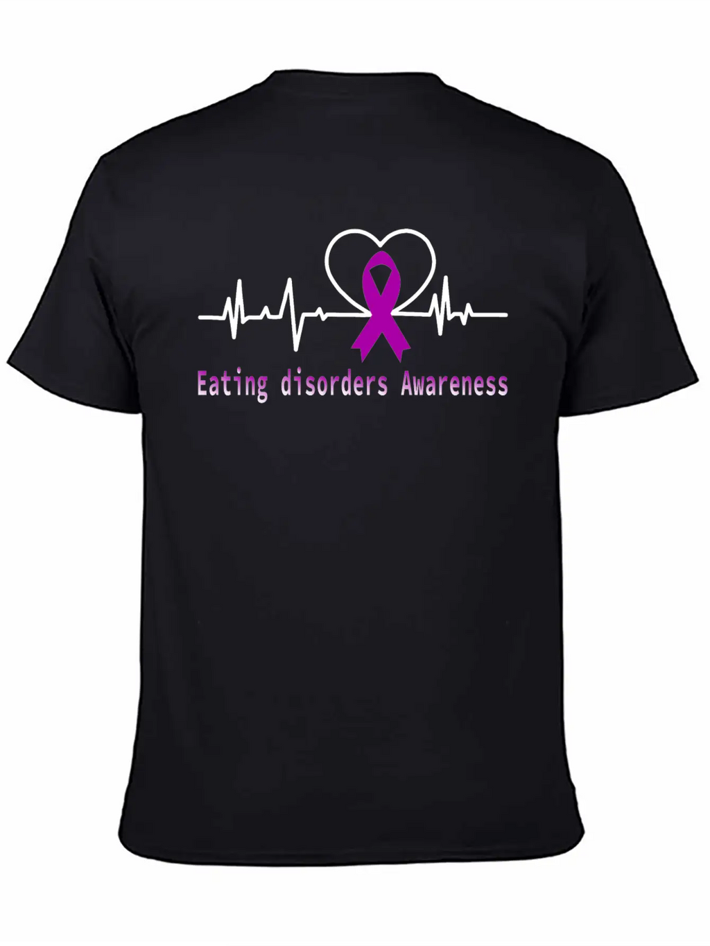Heartbeat Eating Disorders Awareness / Eating Diso Essential Cotton Tee For Daily Outfits – Unisex Style