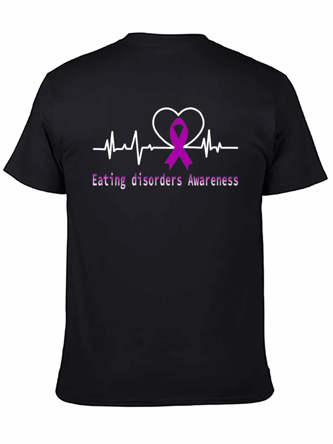 Heartbeat Eating Disorders Awareness / Eating Diso Essential Cotton Tee For Daily Outfits – Unisex Style
