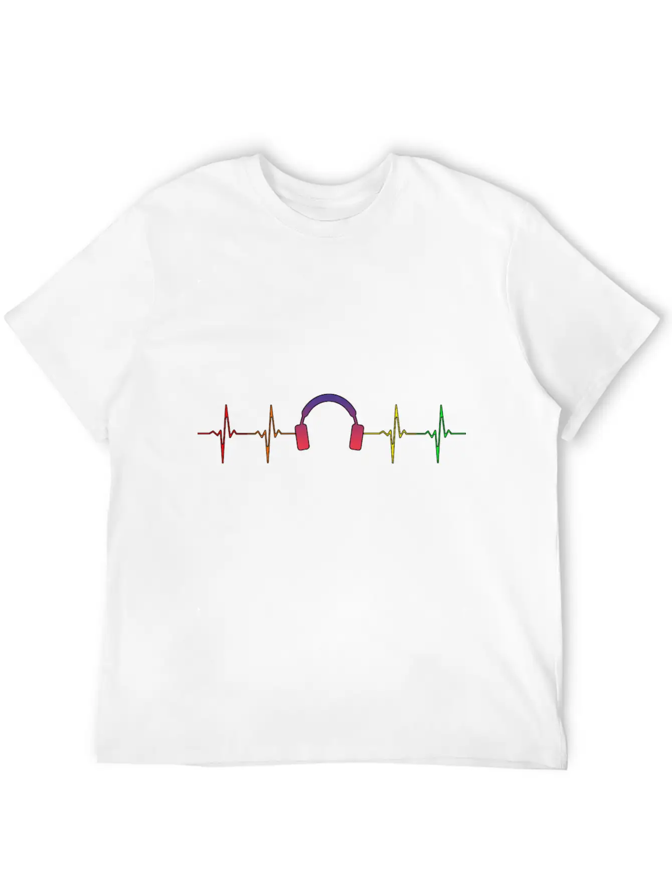 Heartbeat Headphones Pulse! Breathable Soft Cotton T-Shirt – Timeless Casual Look