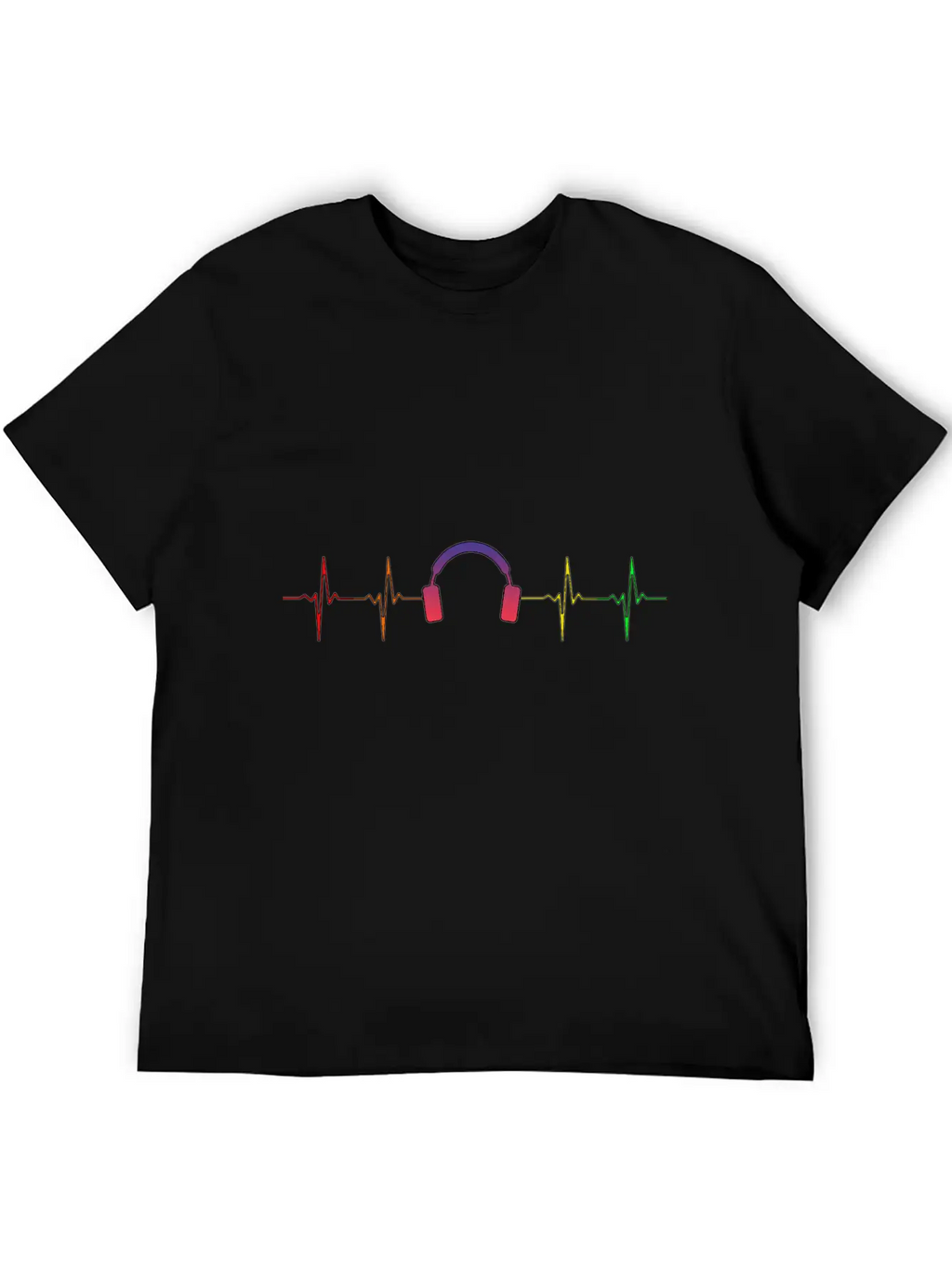 Heartbeat Headphones Pulse! Breathable Soft Cotton T-Shirt – Timeless Casual Look