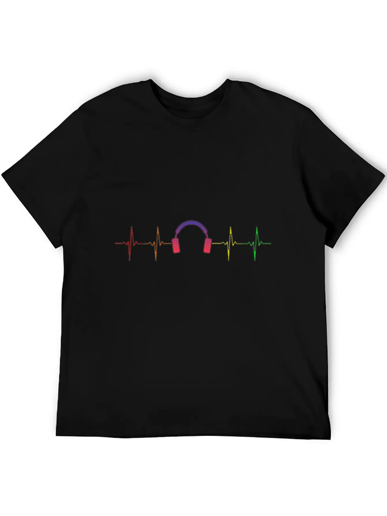 Heartbeat Headphones Pulse! Breathable Soft Cotton T-Shirt – Timeless Casual Look