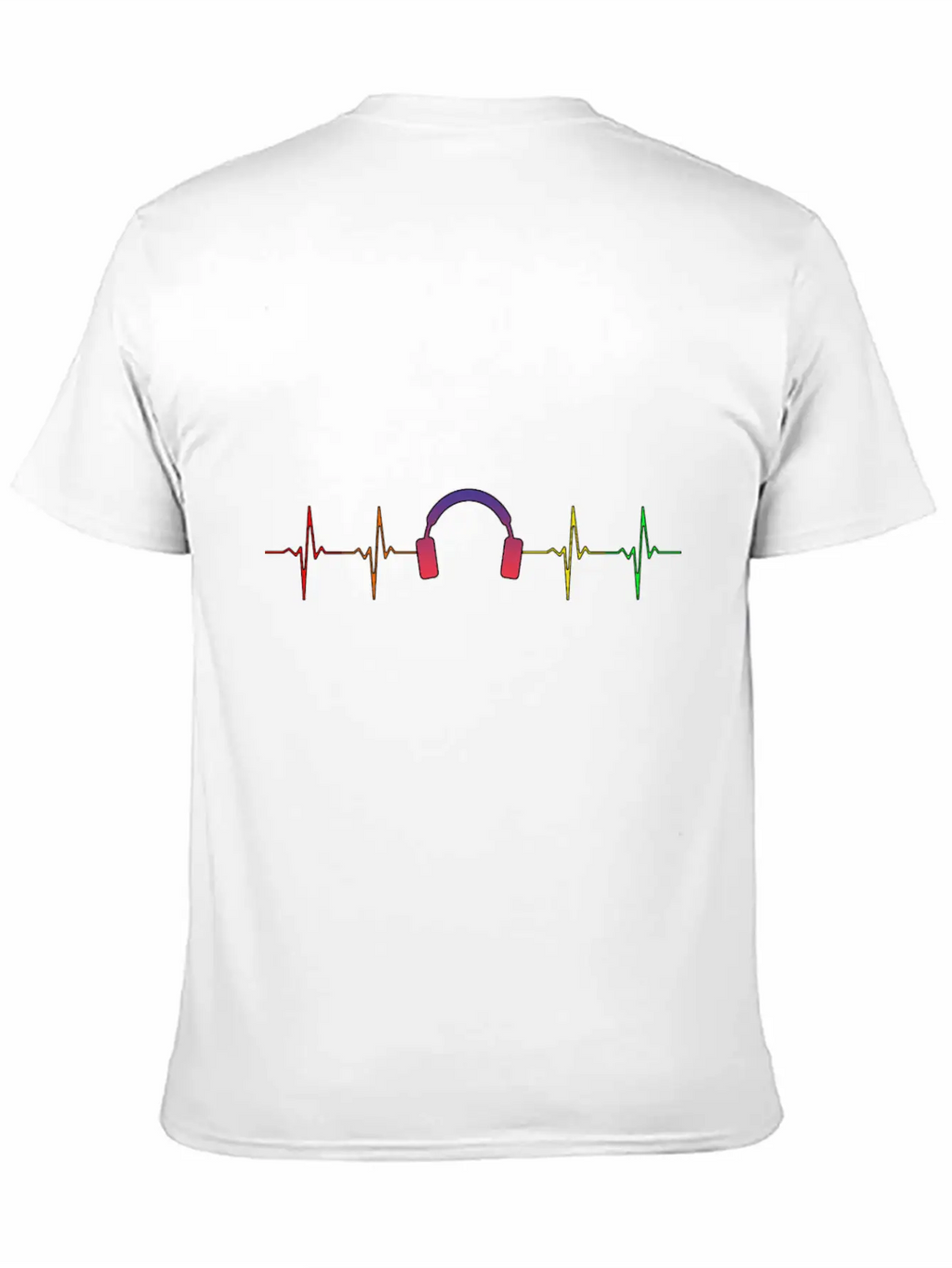 Heartbeat Headphones Pulse! Breathable Soft Cotton T-Shirt – Timeless Casual Look