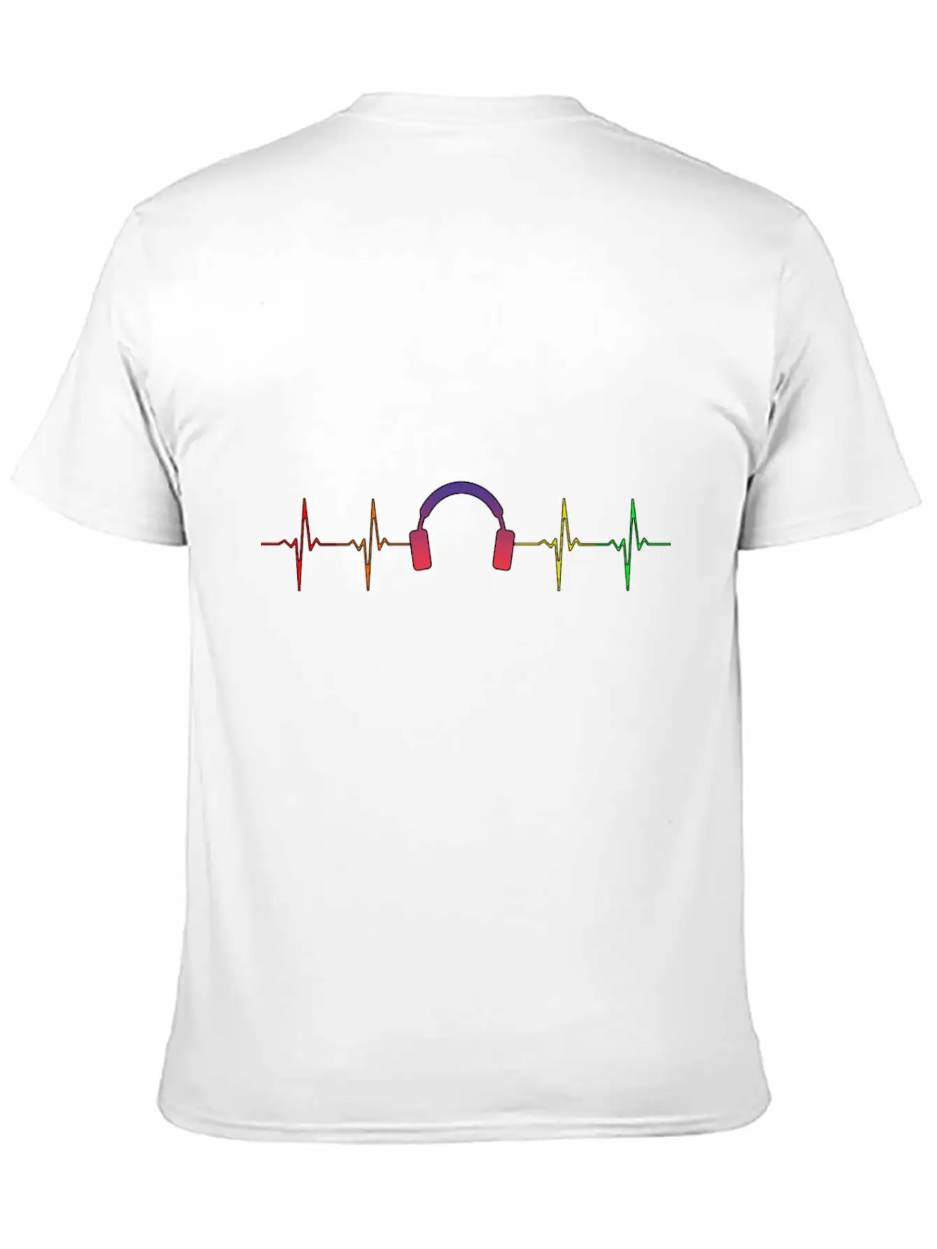 Heartbeat Headphones Pulse! Breathable Soft Cotton T-Shirt – Timeless Casual Look
