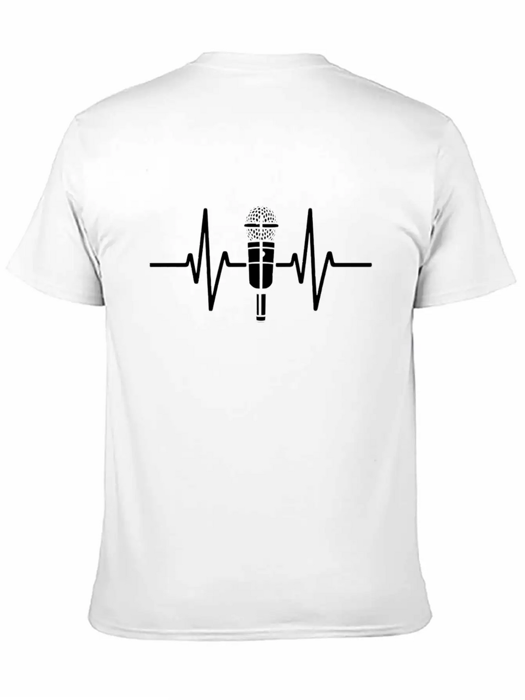 Heartbeat Microphone For Music Lovers Unisex Casual T-Shirt – Clean Design For Daily Comfort