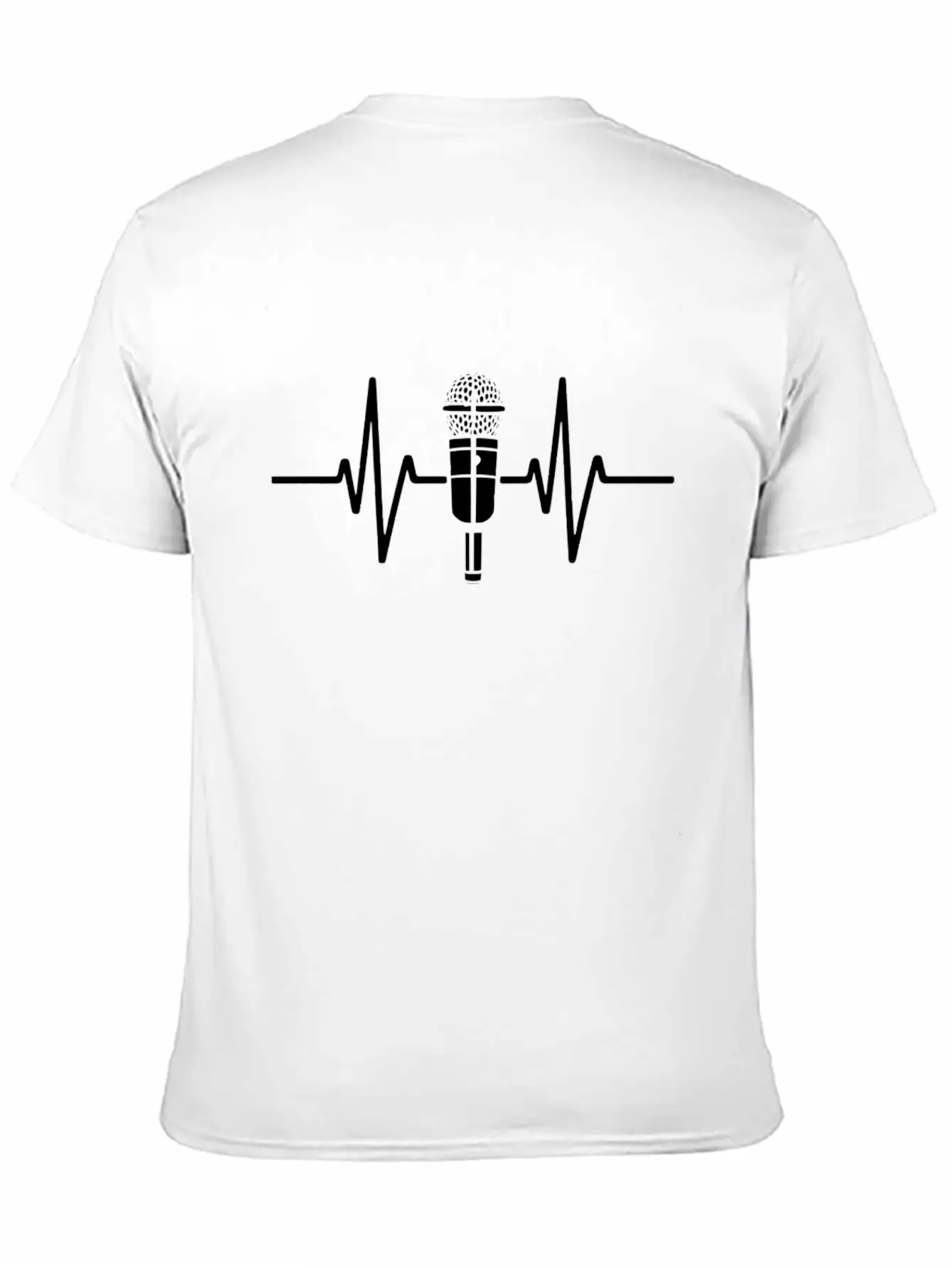 Heartbeat Microphone For Music Lovers Unisex Casual T-Shirt – Clean Design For Daily Comfort