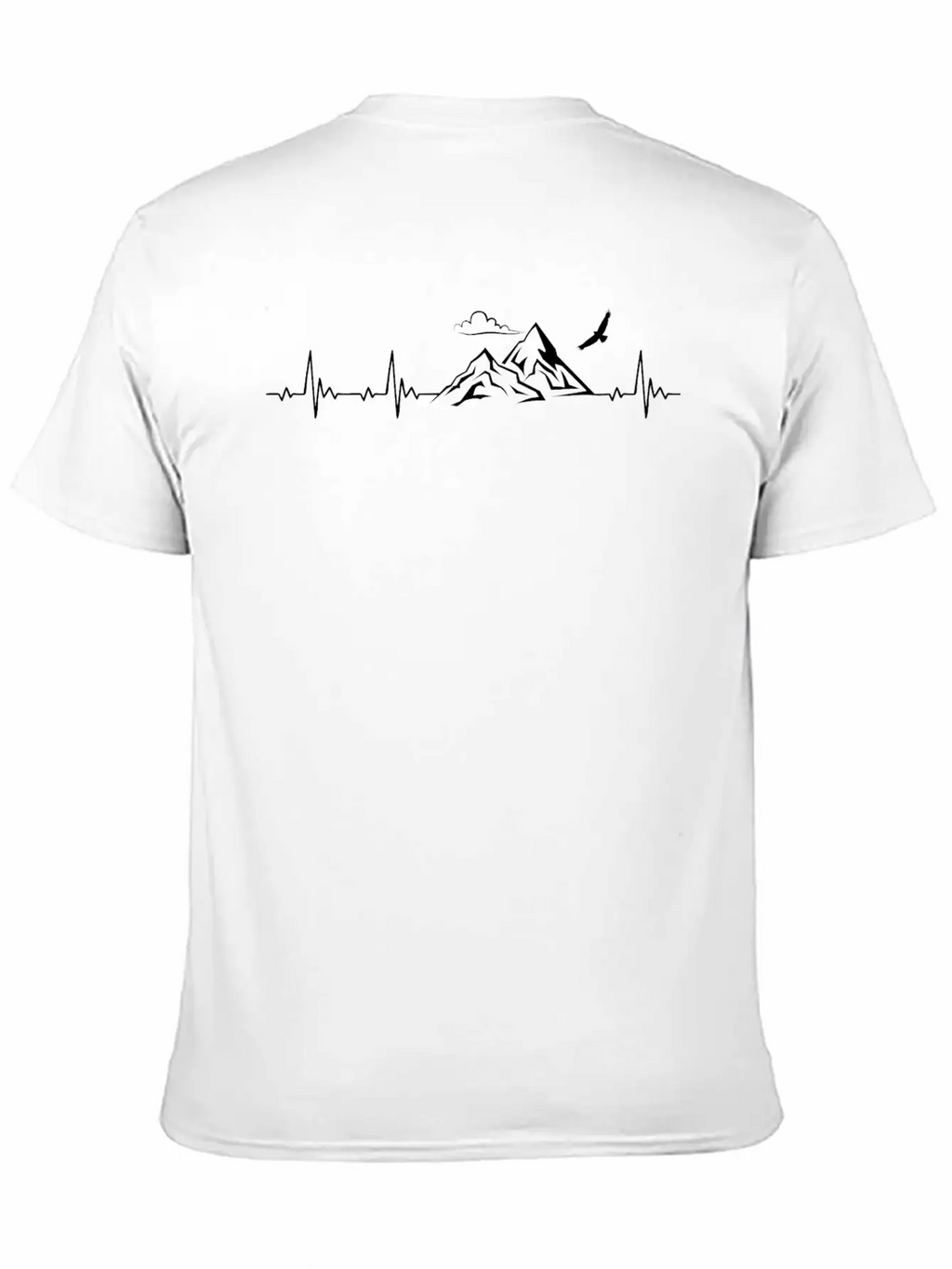 Heartbeat Mountain For Mountain Lovers Unisex Short Sleeve Soft Cotton T-Shirt – Casual Everyday Wear