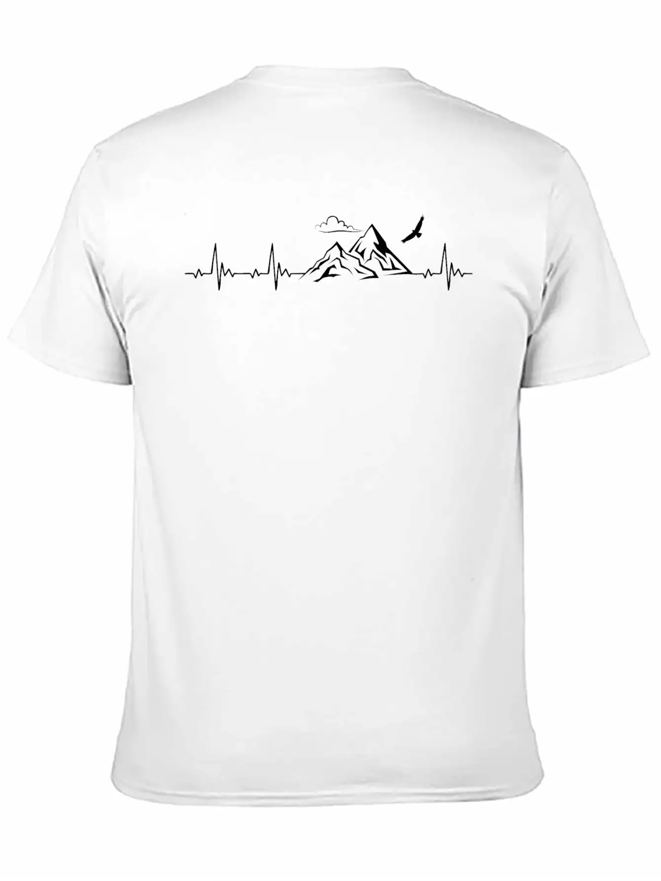 Heartbeat Mountain For Mountain Lovers Unisex Short Sleeve Soft Cotton T-Shirt – Casual Everyday Wear