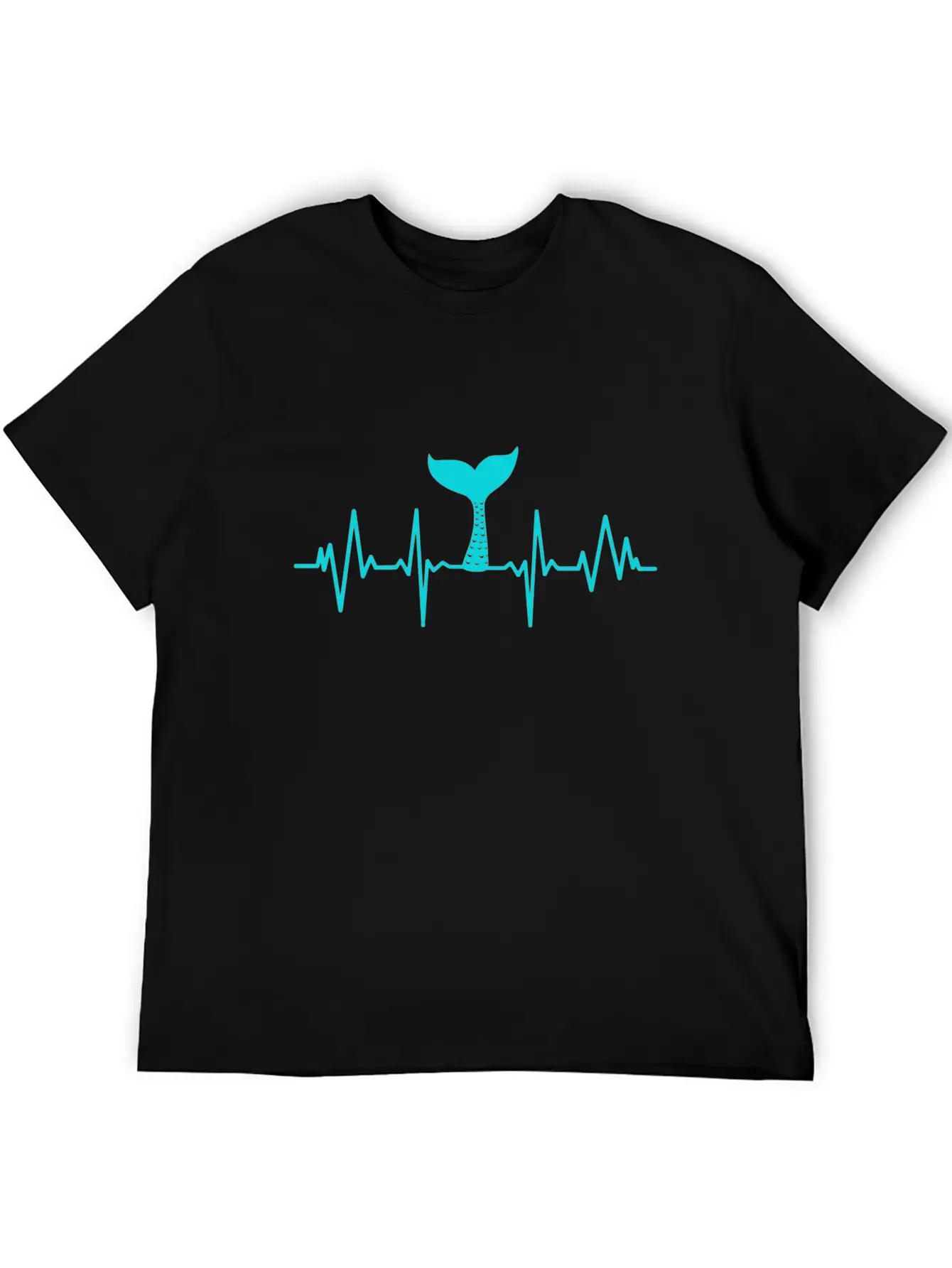 Heartbeats Mermaid Heart Rate Unisex Casual T-Shirt – Clean Design For Daily Comfort