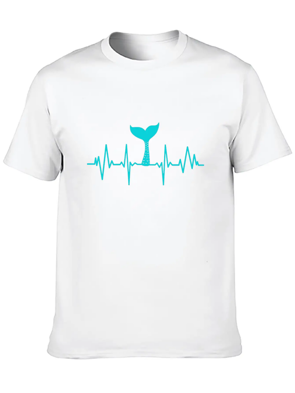 Heartbeats Mermaid Heart Rate Unisex Casual T-Shirt – Clean Design For Daily Comfort