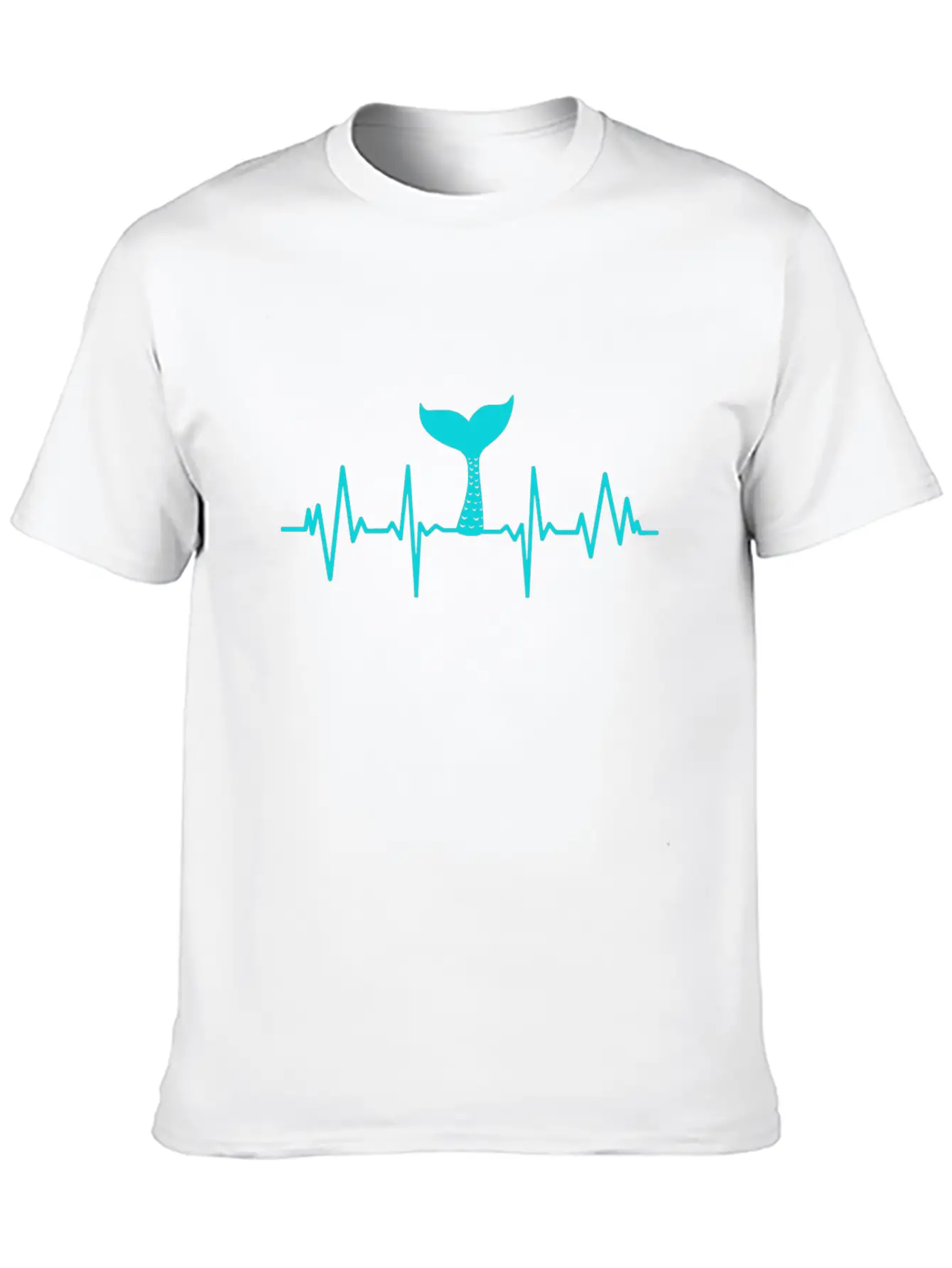 Heartbeats Mermaid Heart Rate Unisex Casual T-Shirt – Clean Design For Daily Comfort