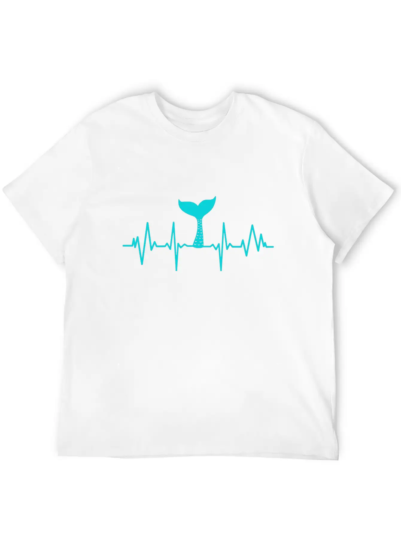 Heartbeats Mermaid Heart Rate Unisex Casual T-Shirt – Clean Design For Daily Comfort