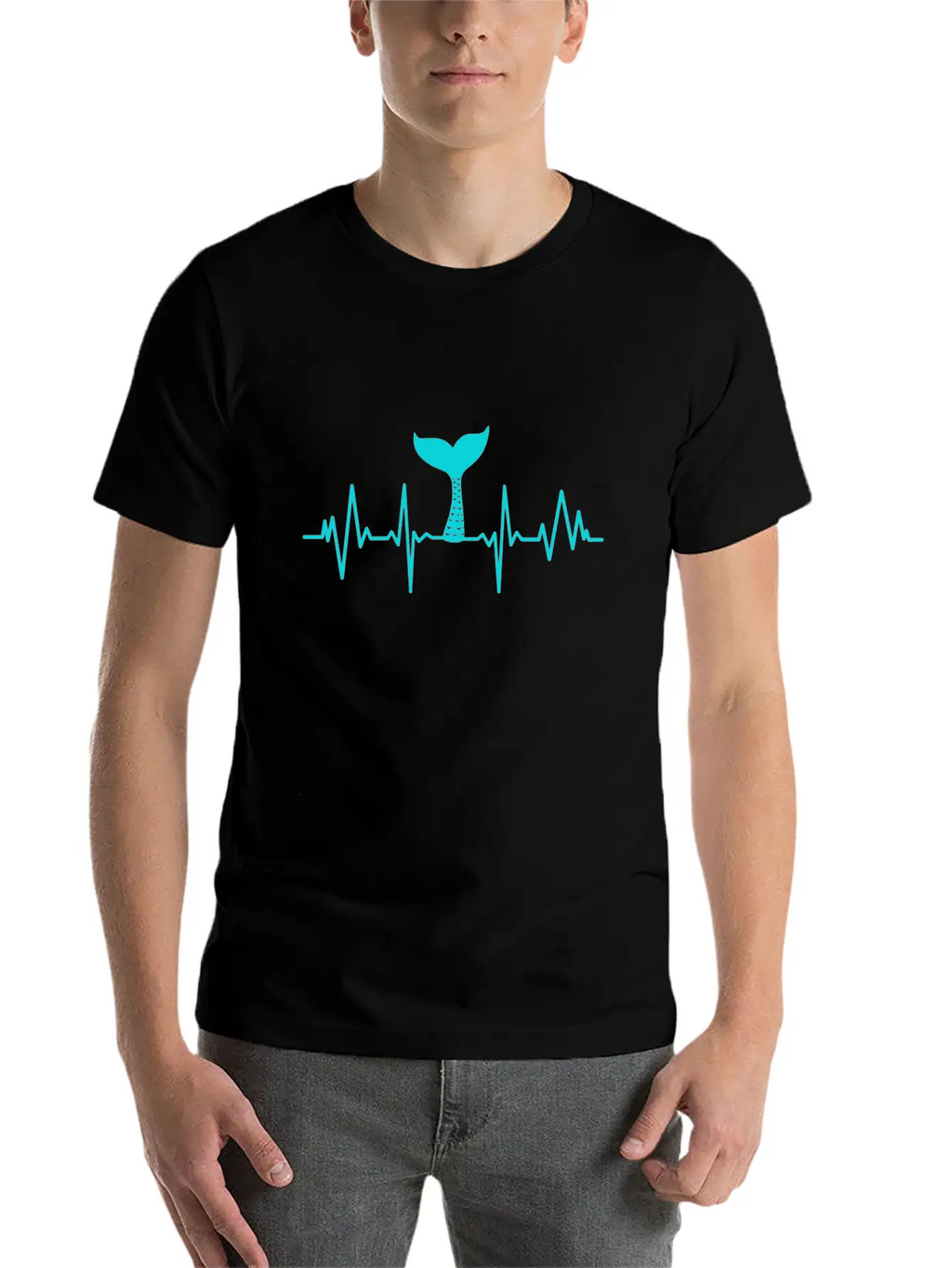 Heartbeats Mermaid Heart Rate Unisex Casual T-Shirt – Clean Design For Daily Comfort
