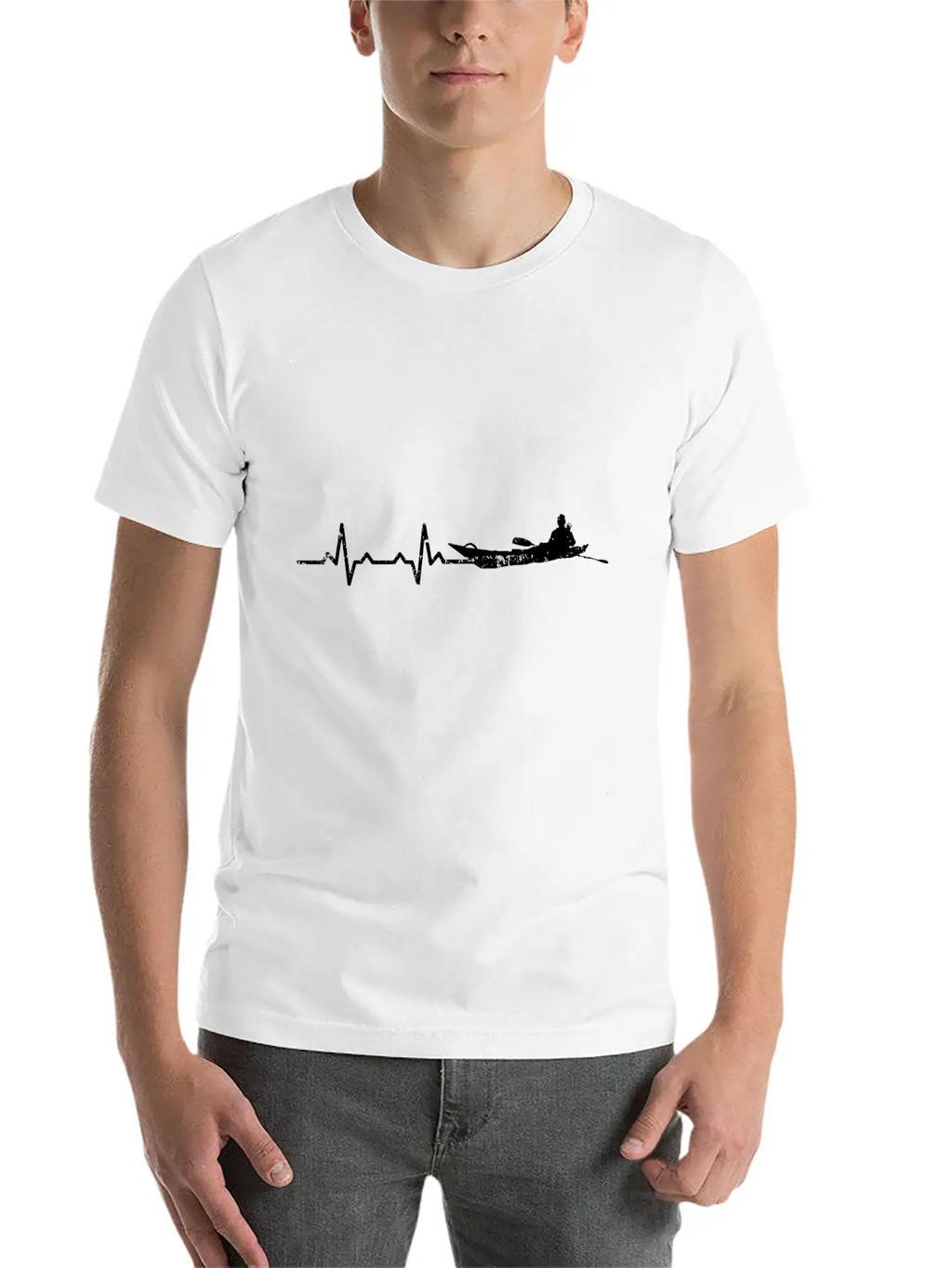 Heartbeats Rafting Heart Rate Casual Graphic T-Shirt – Simple And Comfortable Daily Wear