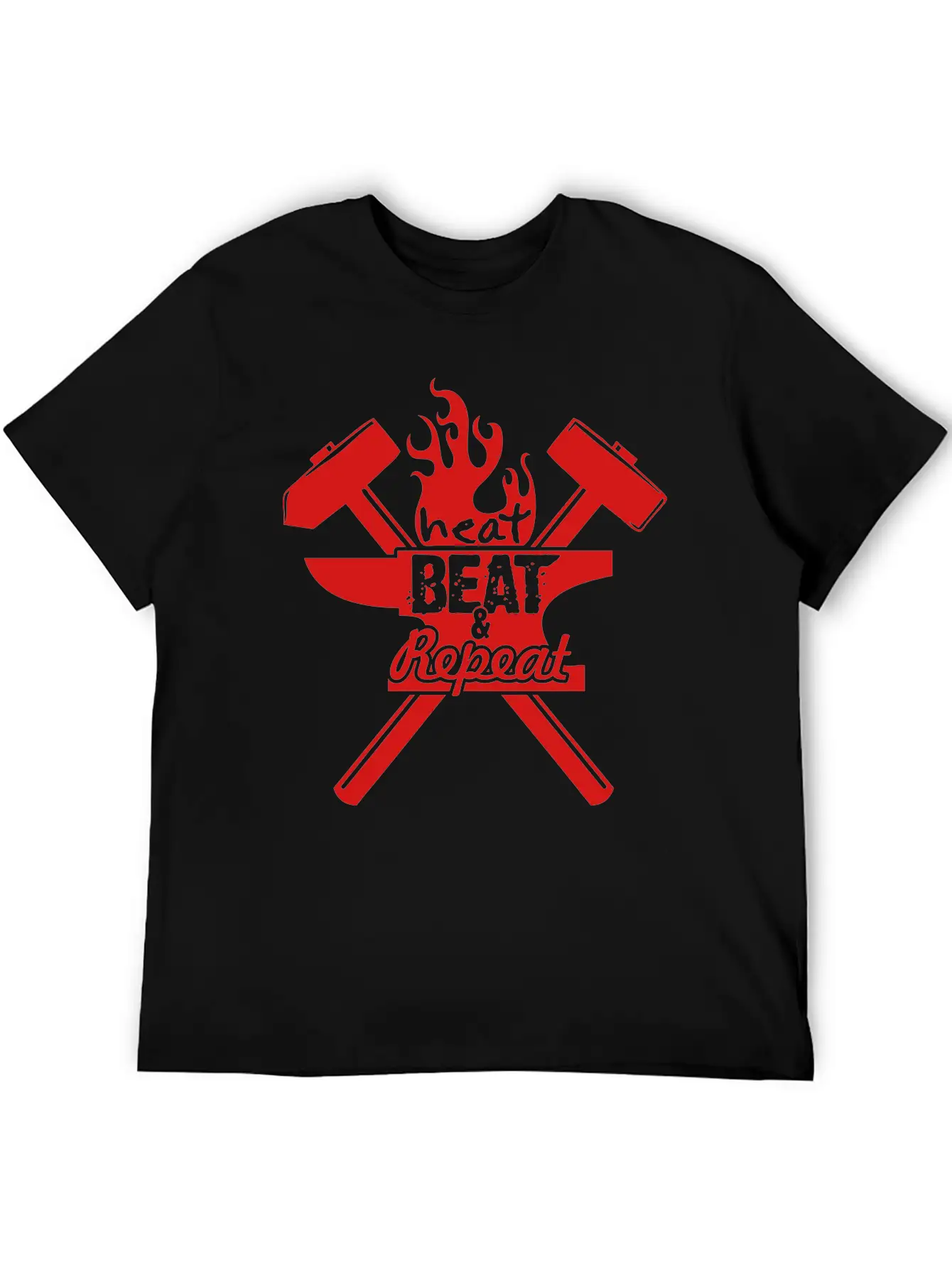 Heat, Beat, Repeat (1 Color) Breathable Soft Cotton T-Shirt – Timeless Casual Look