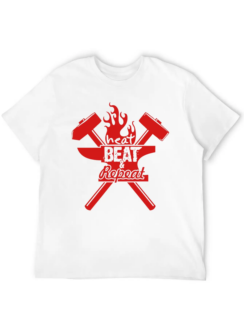 Heat, Beat, Repeat (1 Color) Breathable Soft Cotton T-Shirt – Timeless Casual Look