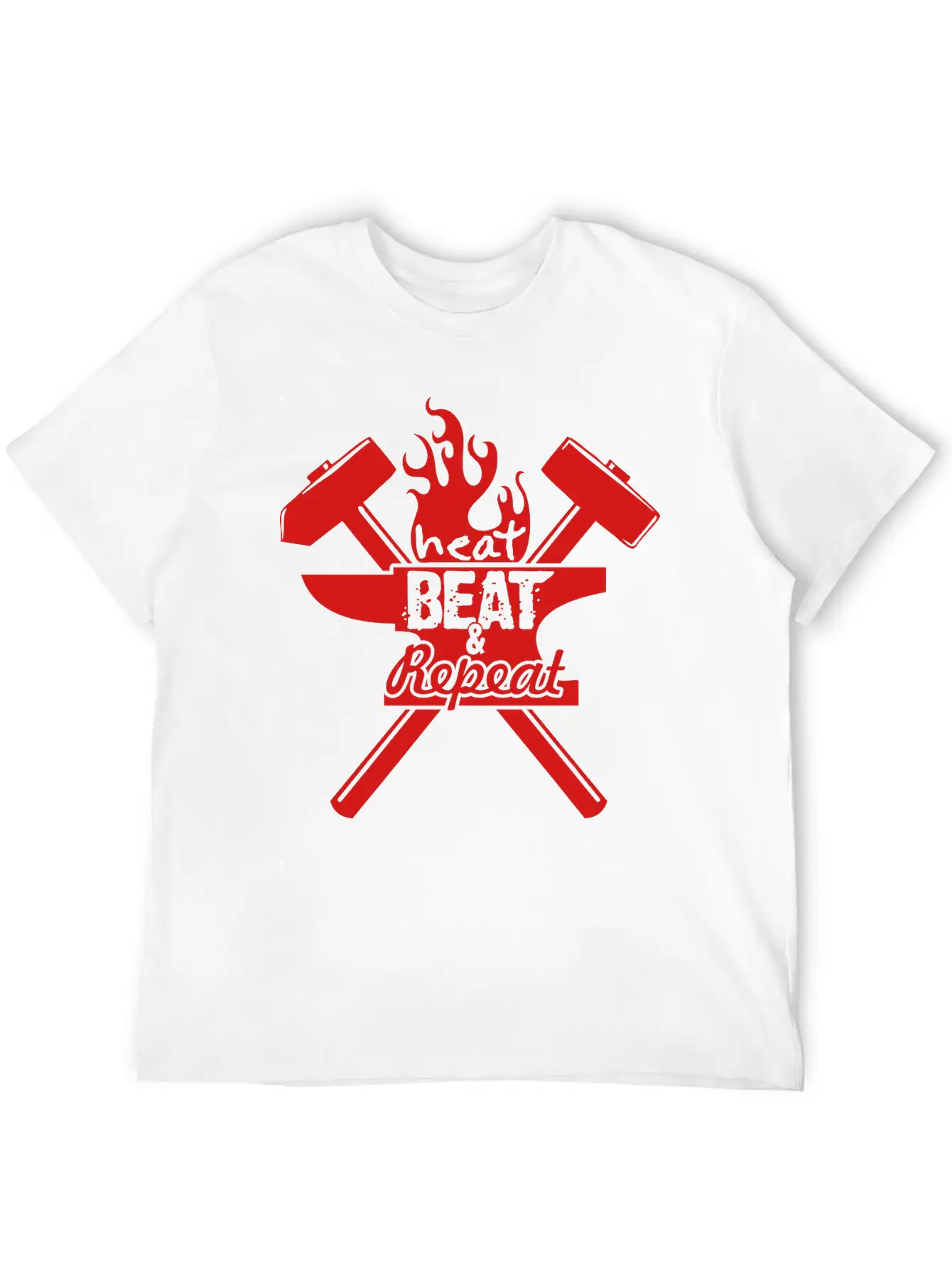 Heat, Beat, Repeat (1 Color) Breathable Soft Cotton T-Shirt – Timeless Casual Look