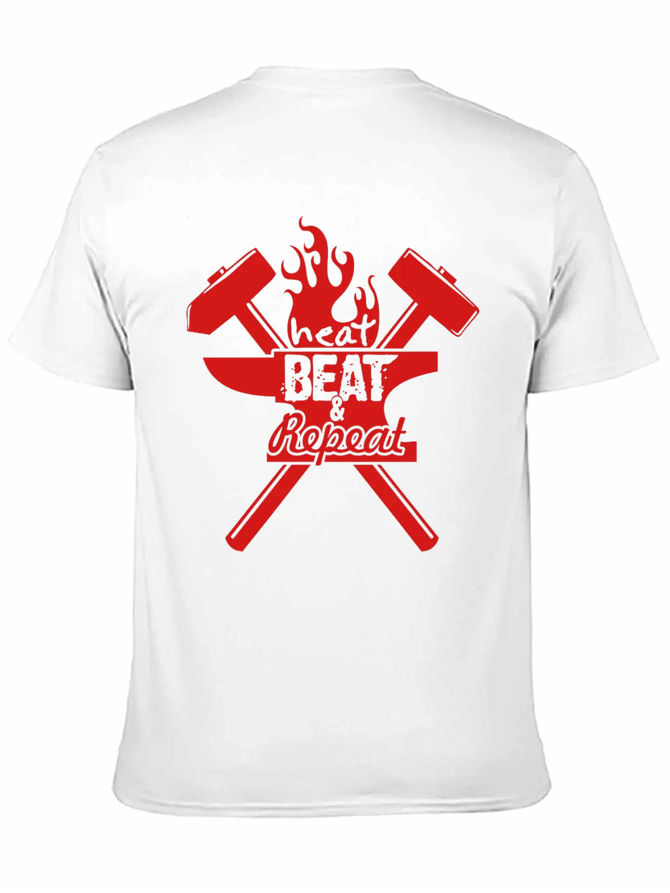 Heat, Beat, Repeat (1 Color) Breathable Soft Cotton T-Shirt – Timeless Casual Look
