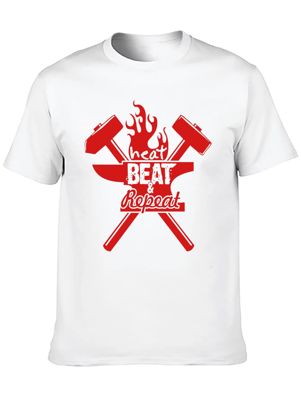 Heat, Beat, Repeat (1 Color) Breathable Soft Cotton T-Shirt – Timeless Casual Look