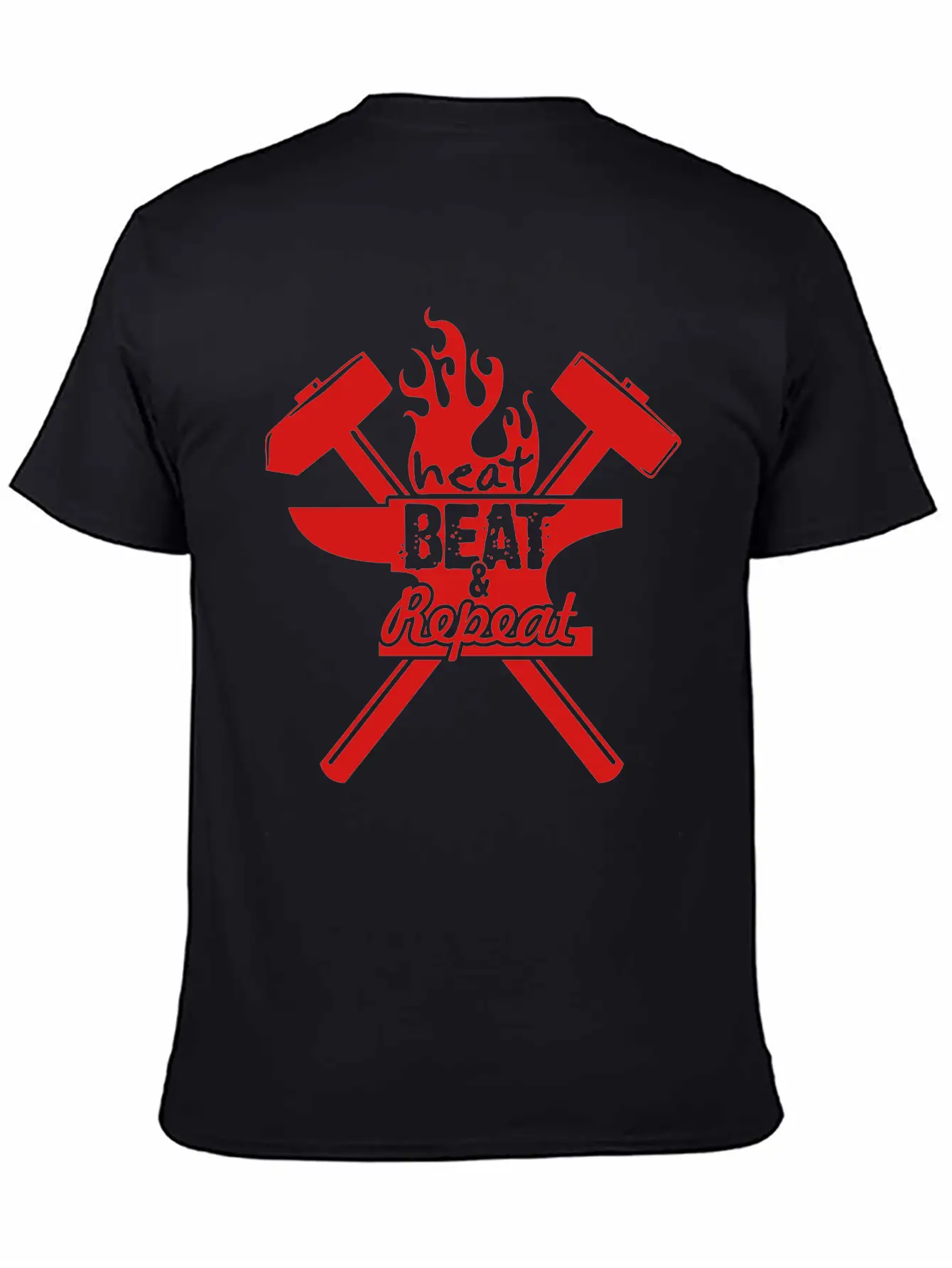 Heat, Beat, Repeat (1 Color) Breathable Soft Cotton T-Shirt – Timeless Casual Look
