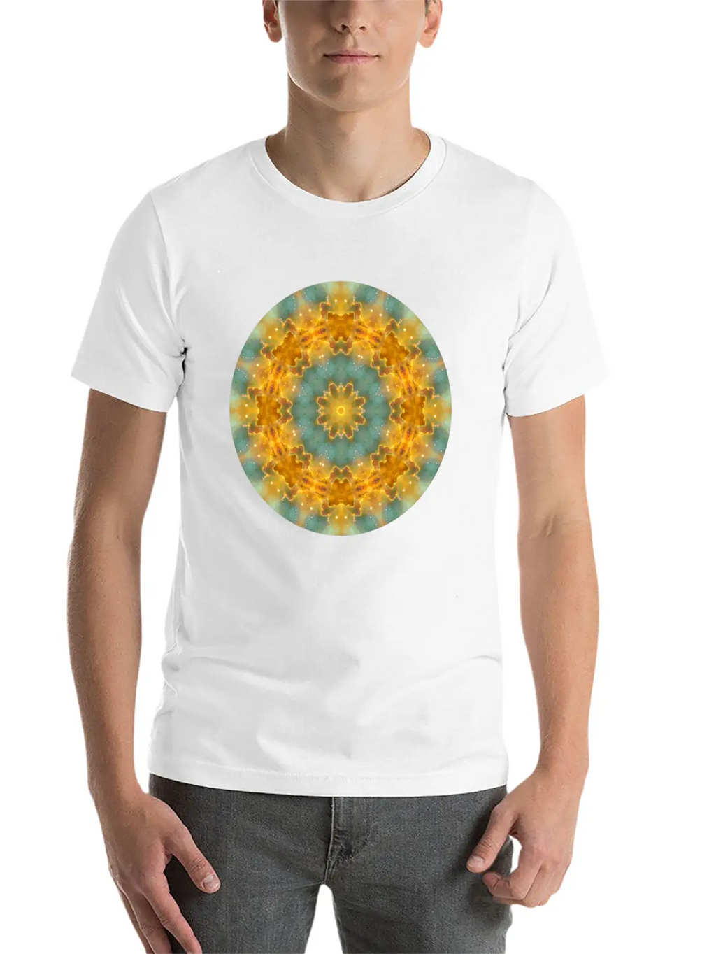 Heavens Flower Mandala Breathable Soft Cotton T-Shirt – Timeless Casual Look