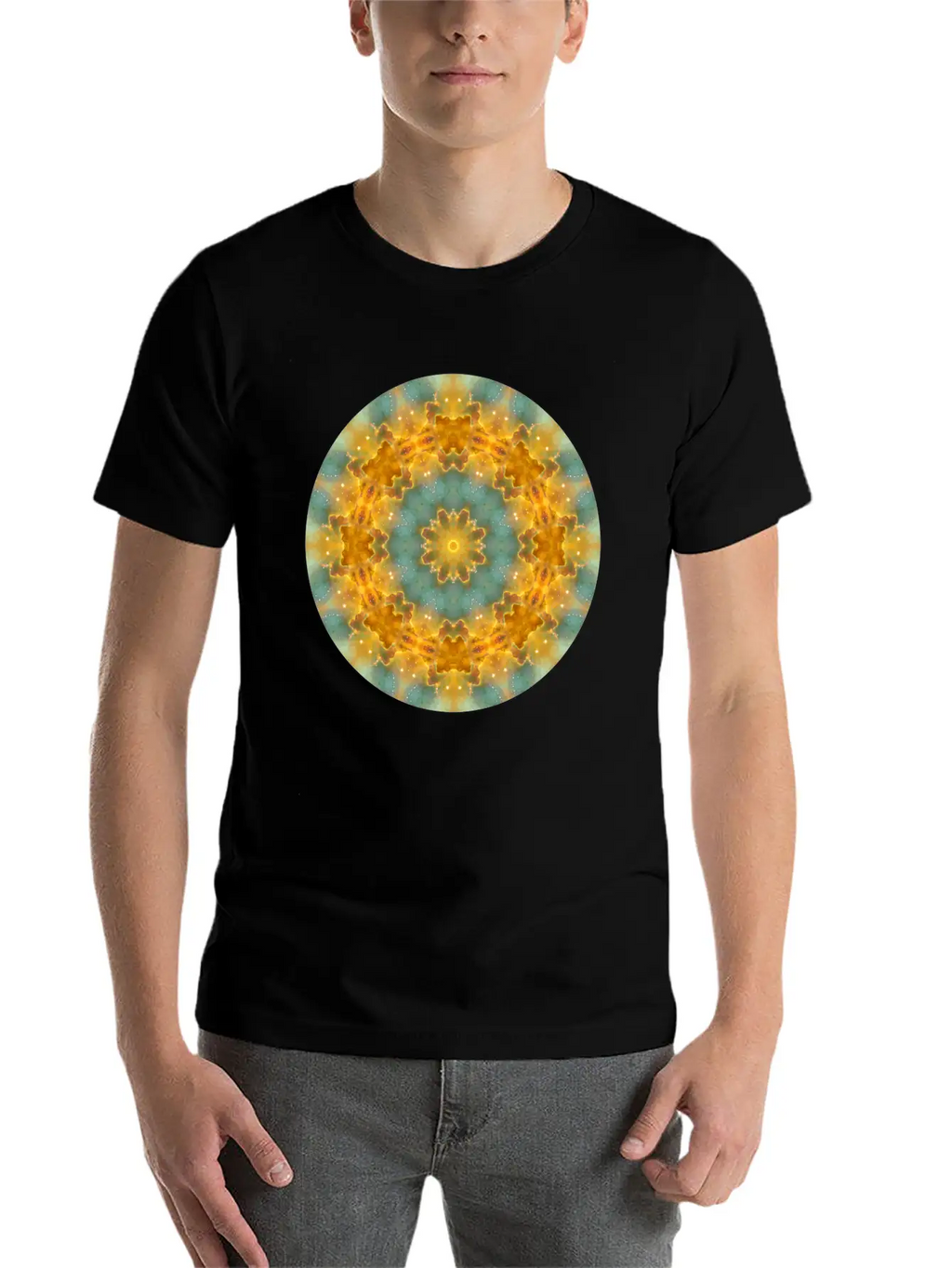 Heavens Flower Mandala Breathable Soft Cotton T-Shirt – Timeless Casual Look