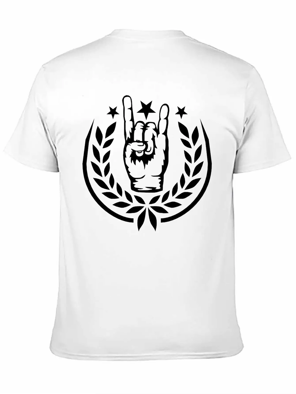Heavy Metal Laurel Wreath Unisex Short Sleeve Soft Cotton T-Shirt – Casual Everyday Wear