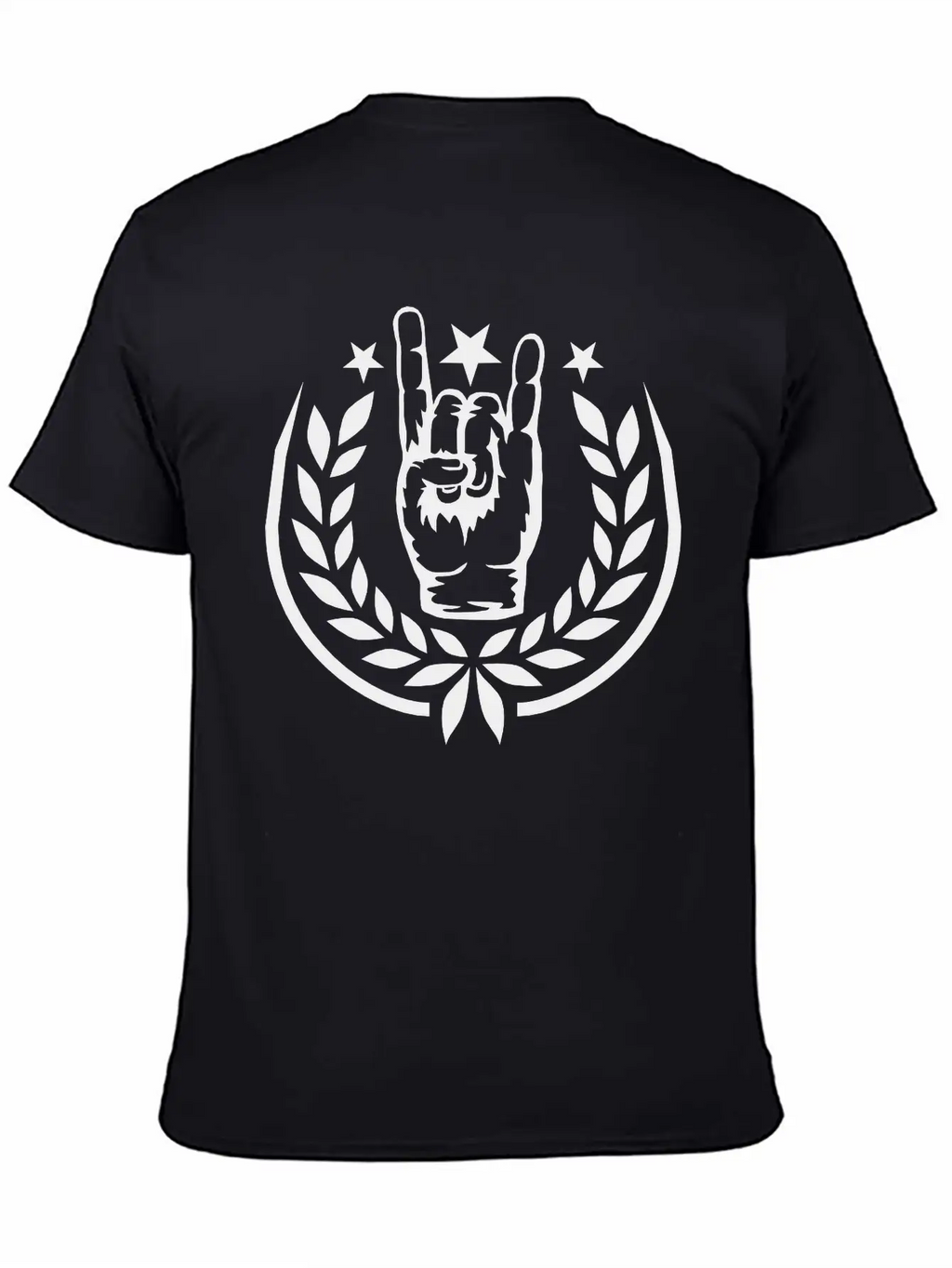 Heavy Metal Laurel Wreath Unisex Short Sleeve Soft Cotton T-Shirt – Casual Everyday Wear