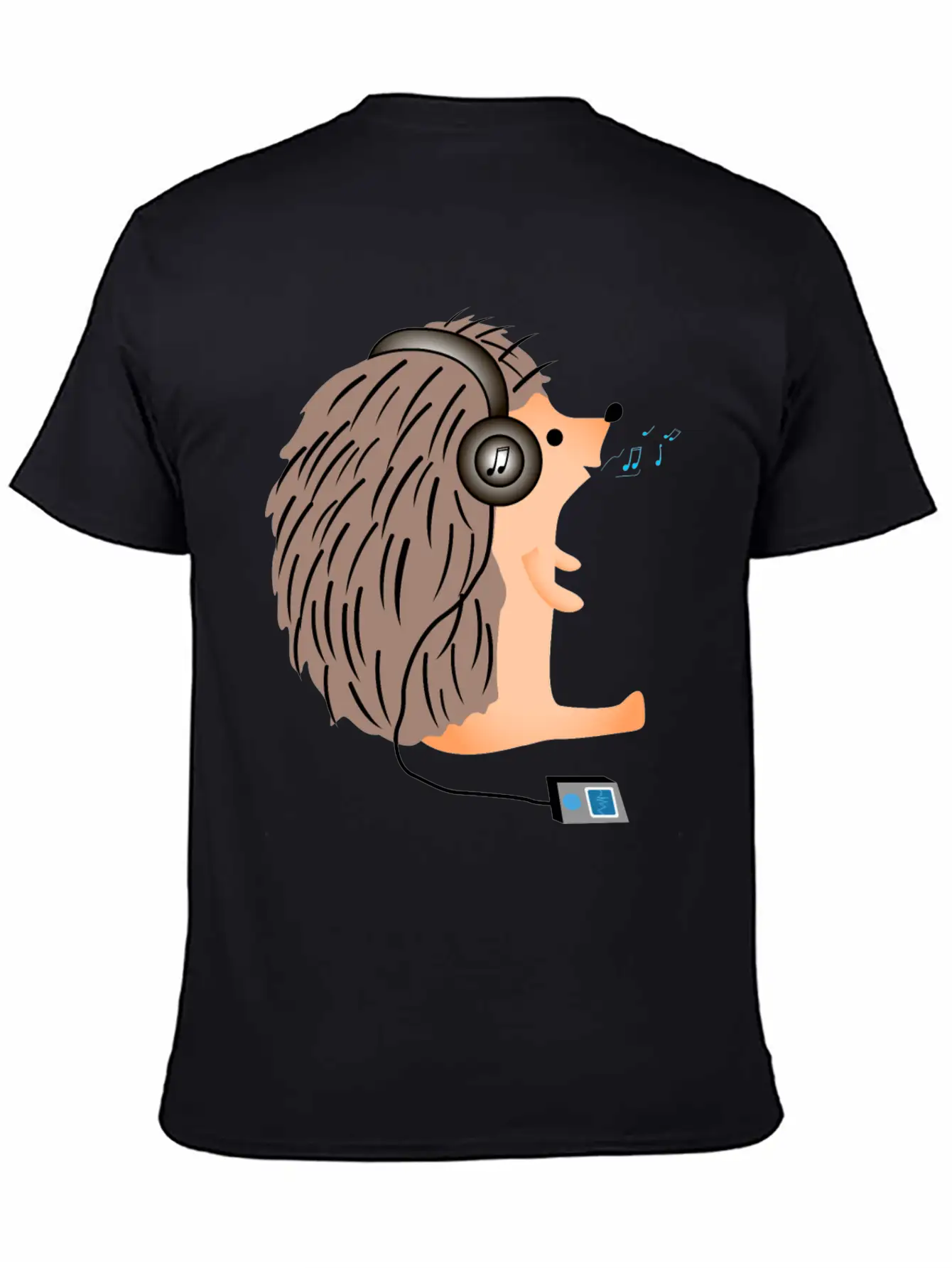 Hedgehog In Headphones Classic Fit Graphic Tee For Daily Comfort – Unisex Cotton Shirt