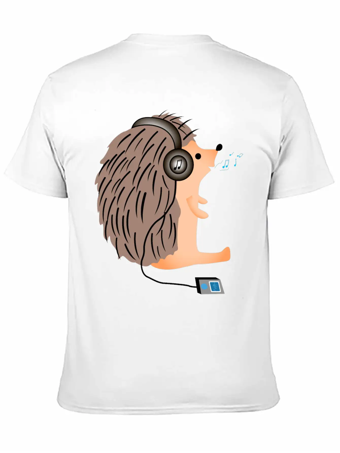 Hedgehog In Headphones Classic Fit Graphic Tee For Daily Comfort – Unisex Cotton Shirt