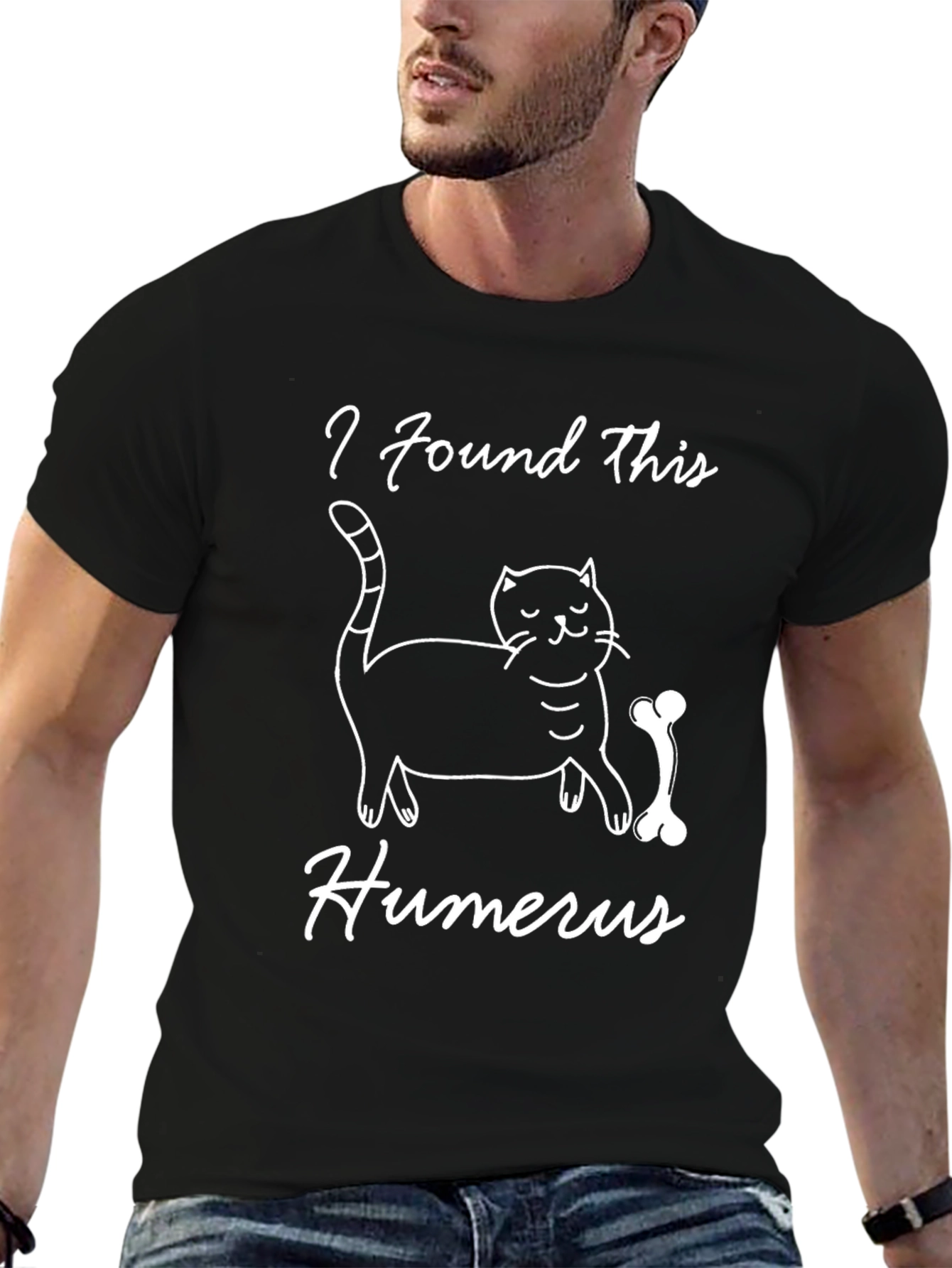 Funny Cat & Bone Humor T-Shirt