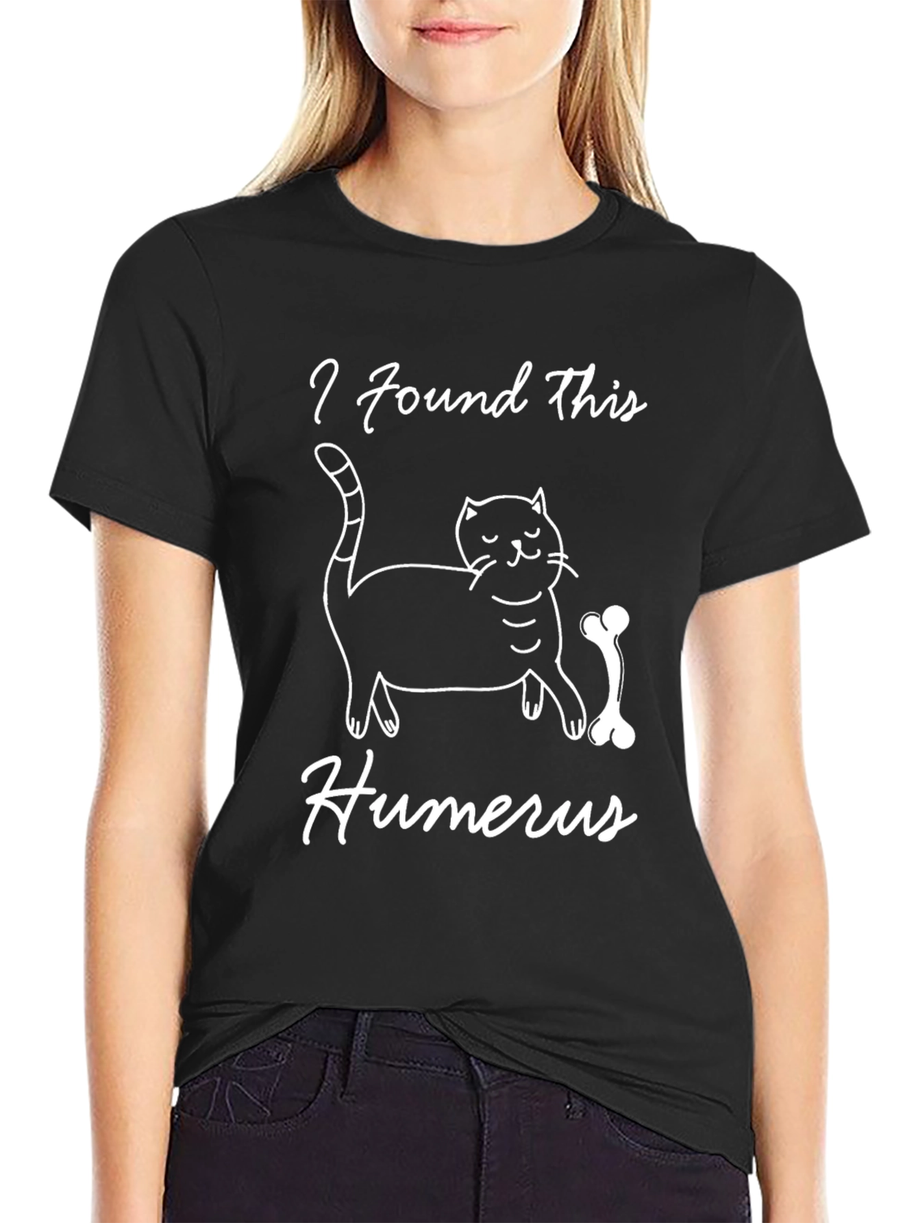 Funny Cat & Bone Humor T-Shirt