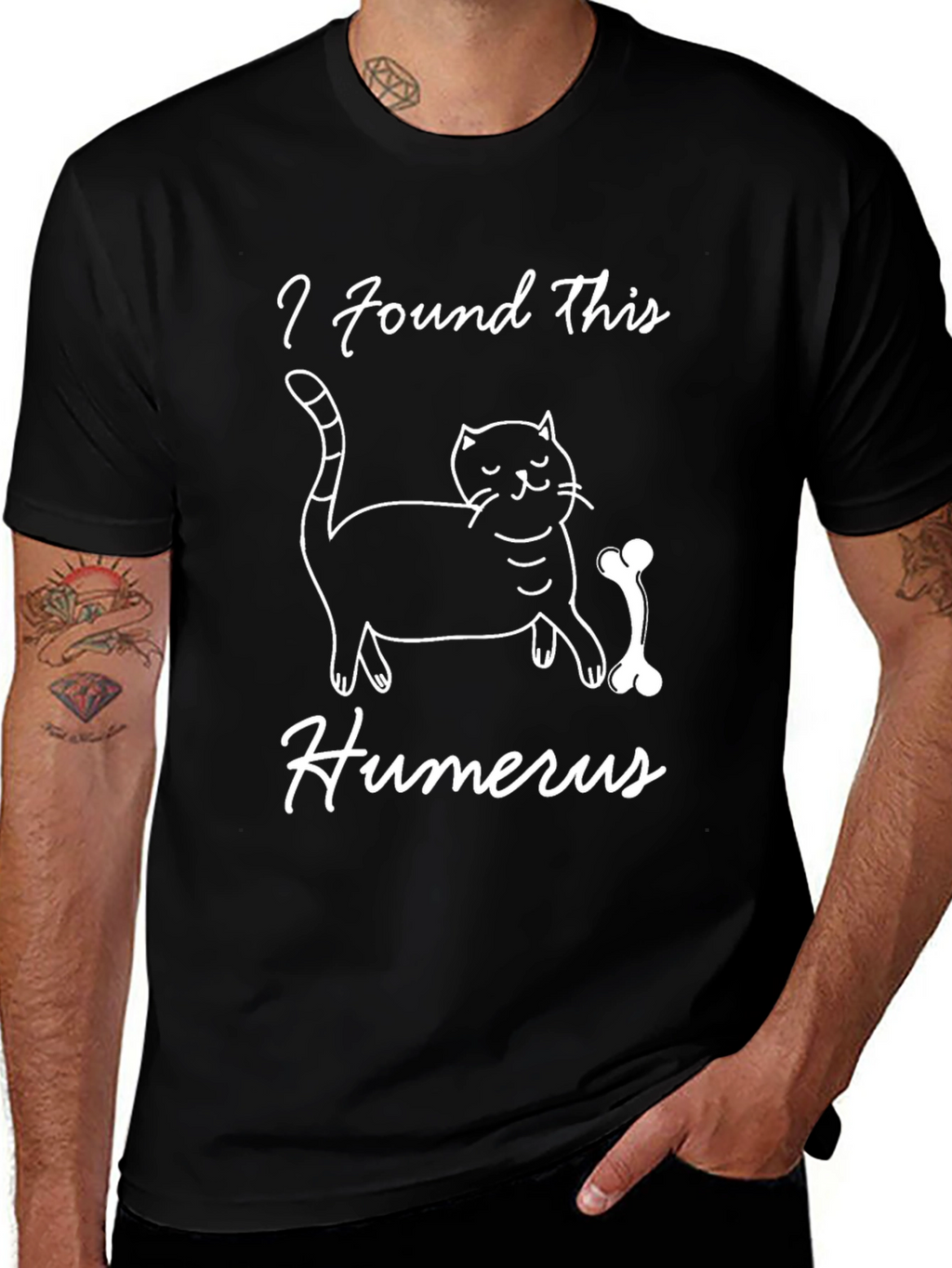 Funny Cat & Bone Humor T-Shirt